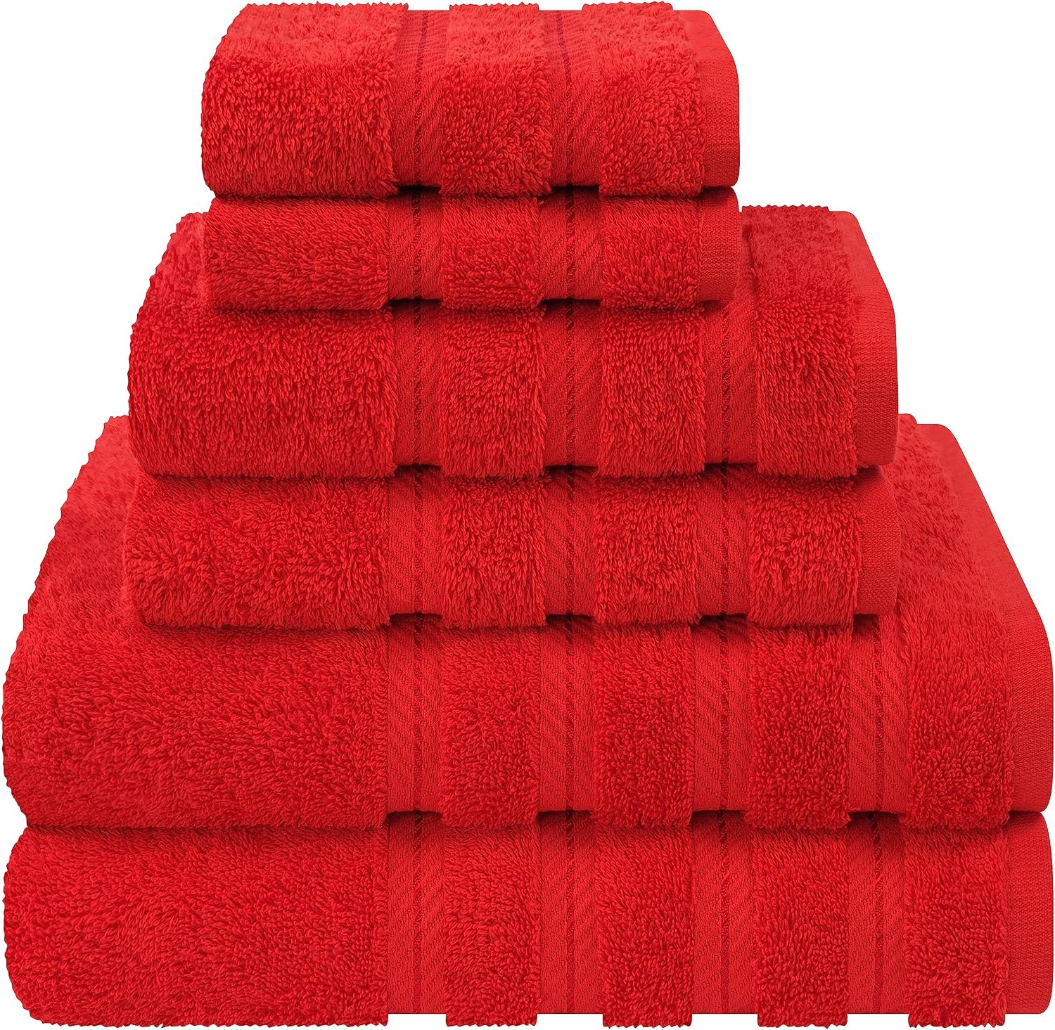 image:imageAmerican Soft Linen 100 Cotton Luxury Turkish Towels 4 PC Hand Towel Set Soft Absorbent Quick Dry OEKO Tex Standard 100 Certificated Durable Machine Washable Breathable Premium Hotel QualityRed