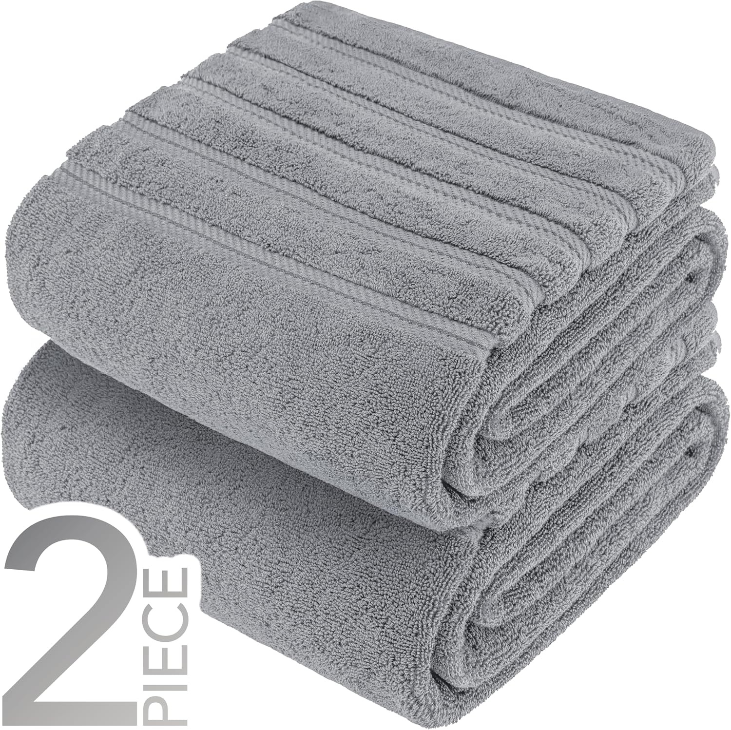 image:imageAmerican Soft Linen 100 Cotton Luxury Turkish Towels 4 PC Hand Towel Set Soft Absorbent Quick Dry OEKO Tex Standard 100 Certificated Durable Machine Washable Breathable Premium Hotel QualityLight Grey