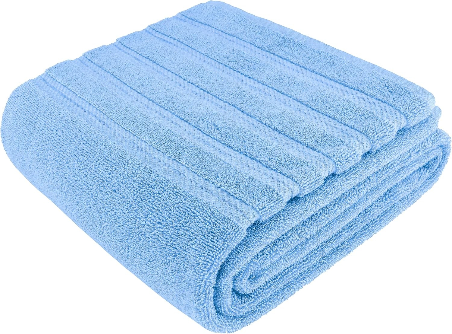 image:imageAmerican Soft Linen 100 Cotton Luxury Turkish Towels 4 PC Hand Towel Set Soft Absorbent Quick Dry OEKO Tex Standard 100 Certificated Durable Machine Washable Breathable Premium Hotel QualitySky Blue