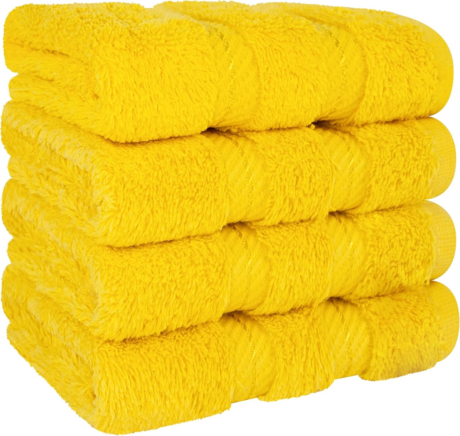 image:imageAmerican Soft Linen 100 Cotton Luxury Turkish Towels 4 PC Hand Towel Set Soft Absorbent Quick Dry OEKO Tex Standard 100 Certificated Durable Machine Washable Breathable Premium Hotel QualityLemon Yellow