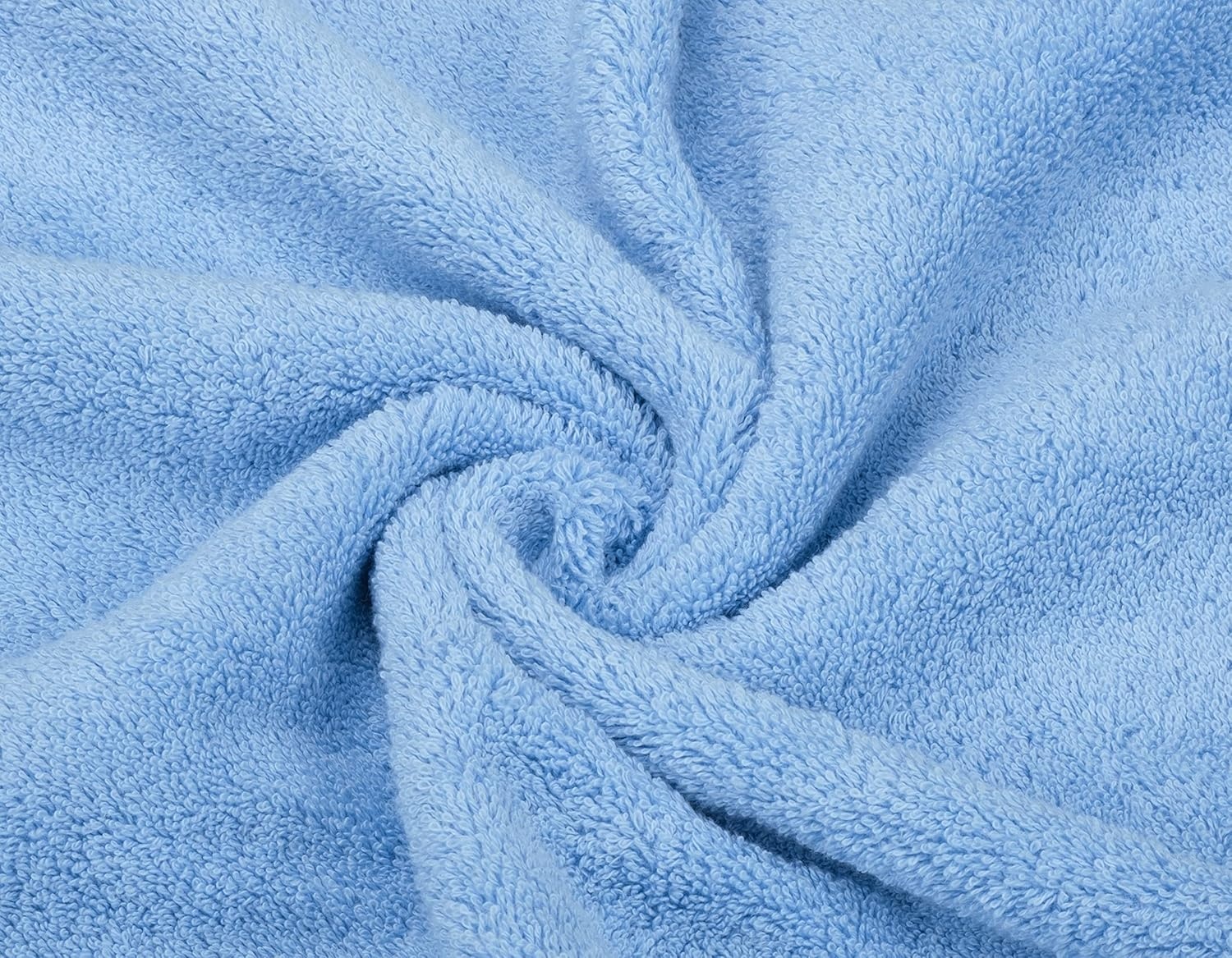 image:imageAmerican Soft Linen 100 Cotton Luxury Turkish Towels 4 PC Hand Towel Set Soft Absorbent Quick Dry OEKO Tex Standard 100 Certificated Durable Machine Washable Breathable Premium Hotel QualitySky Blue