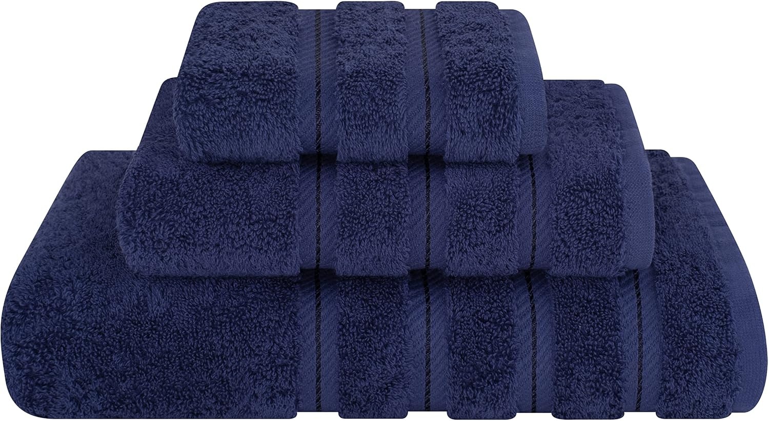 image:imageAmerican Soft Linen 100 Cotton Luxury Turkish Towels 4 PC Hand Towel Set Soft Absorbent Quick Dry OEKO Tex Standard 100 Certificated Durable Machine Washable Breathable Premium Hotel QualityNavy Blue