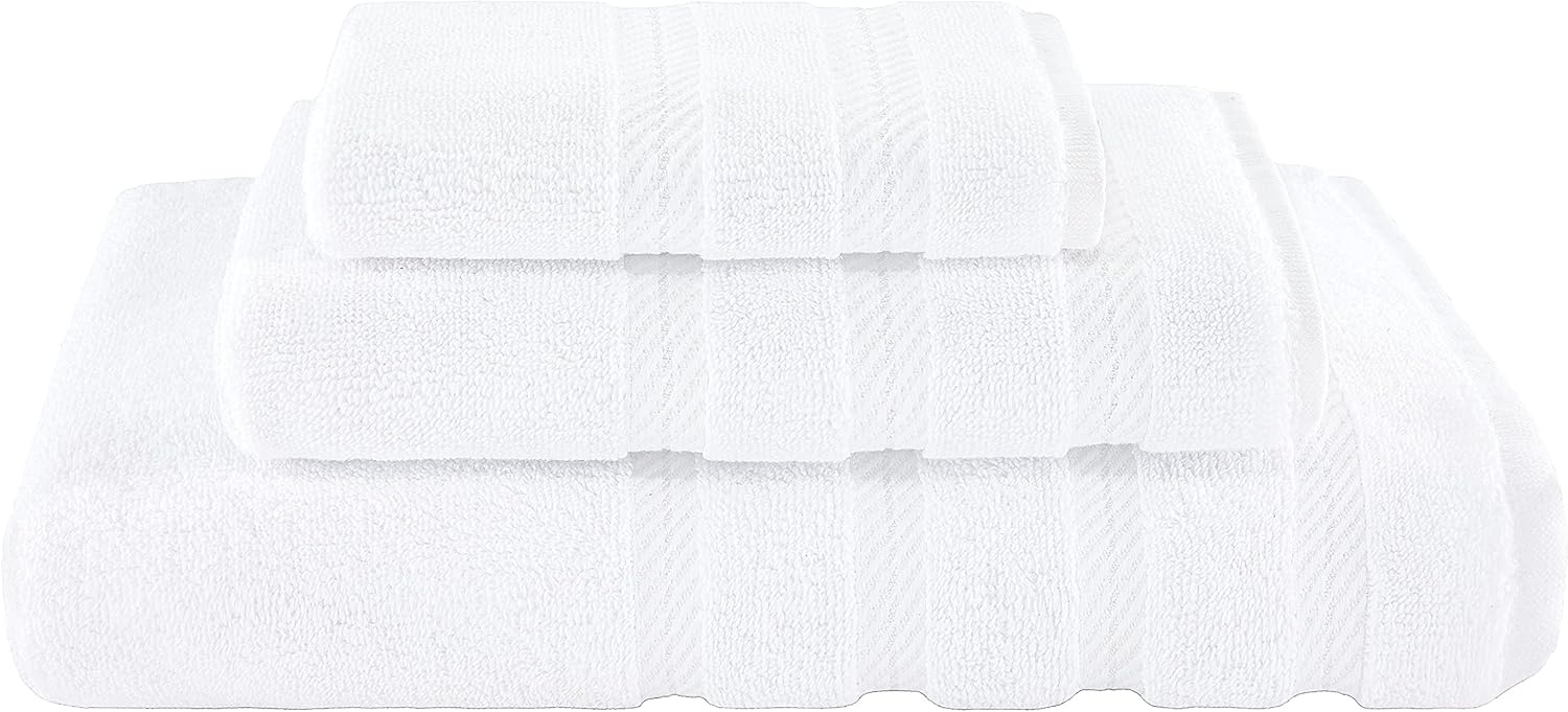 image:imageAmerican Soft Linen 100 Cotton Luxury Turkish Towels 4 PC Hand Towel Set Soft Absorbent Quick Dry OEKO Tex Standard 100 Certificated Durable Machine Washable Breathable Premium Hotel QualityBright White