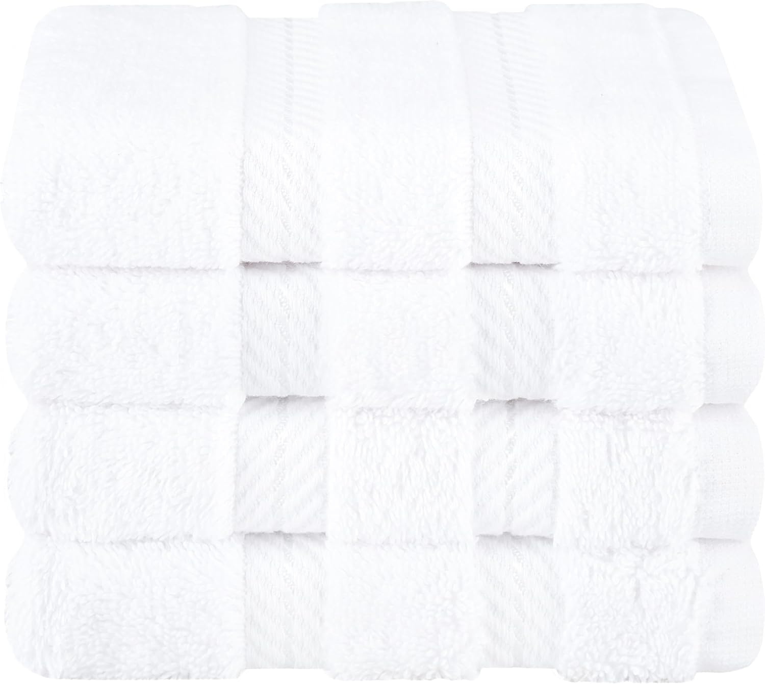 image:imageAmerican Soft Linen 100 Cotton Luxury Turkish Towels 4 PC Hand Towel Set Soft Absorbent Quick Dry OEKO Tex Standard 100 Certificated Durable Machine Washable Breathable Premium Hotel QualityBright White
