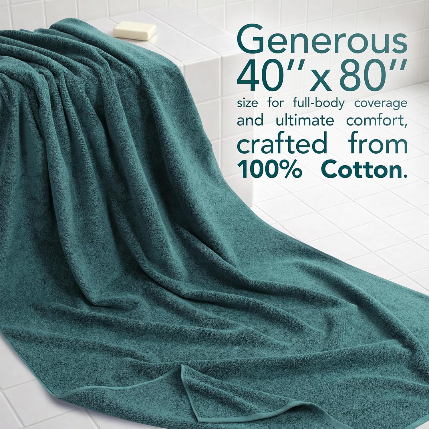 image:imageAmerican Soft Linen 100 Cotton Luxury Turkish Towels 4 PC Hand Towel Set Soft Absorbent Quick Dry OEKO Tex Standard 100 Certificated Durable Machine Washable Breathable Premium Hotel QualityTeal