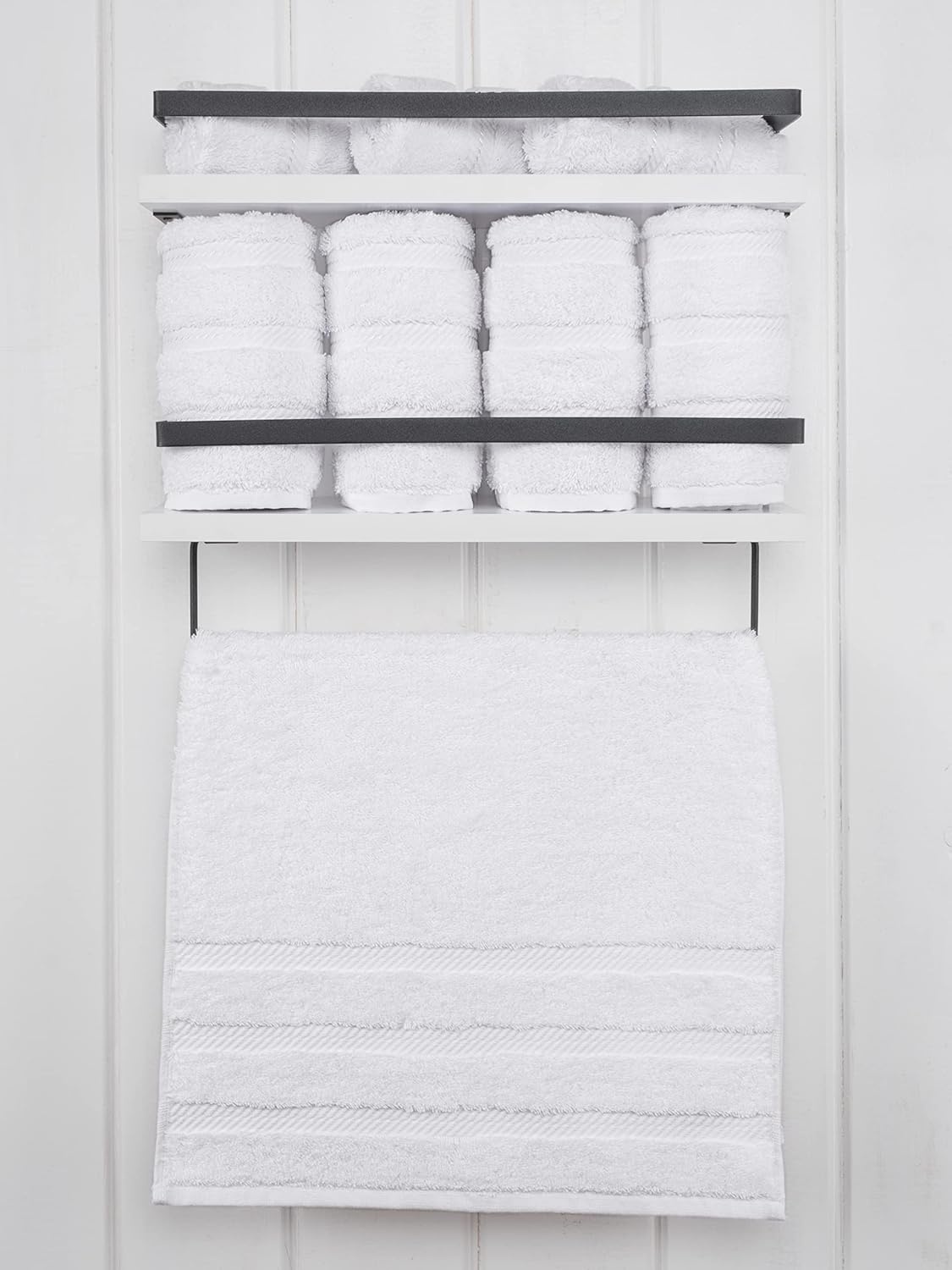 image:imageAmerican Soft Linen 100 Cotton Luxury Turkish Towels 4 PC Hand Towel Set Soft Absorbent Quick Dry OEKO Tex Standard 100 Certificated Durable Machine Washable Breathable Premium Hotel QualityBright White
