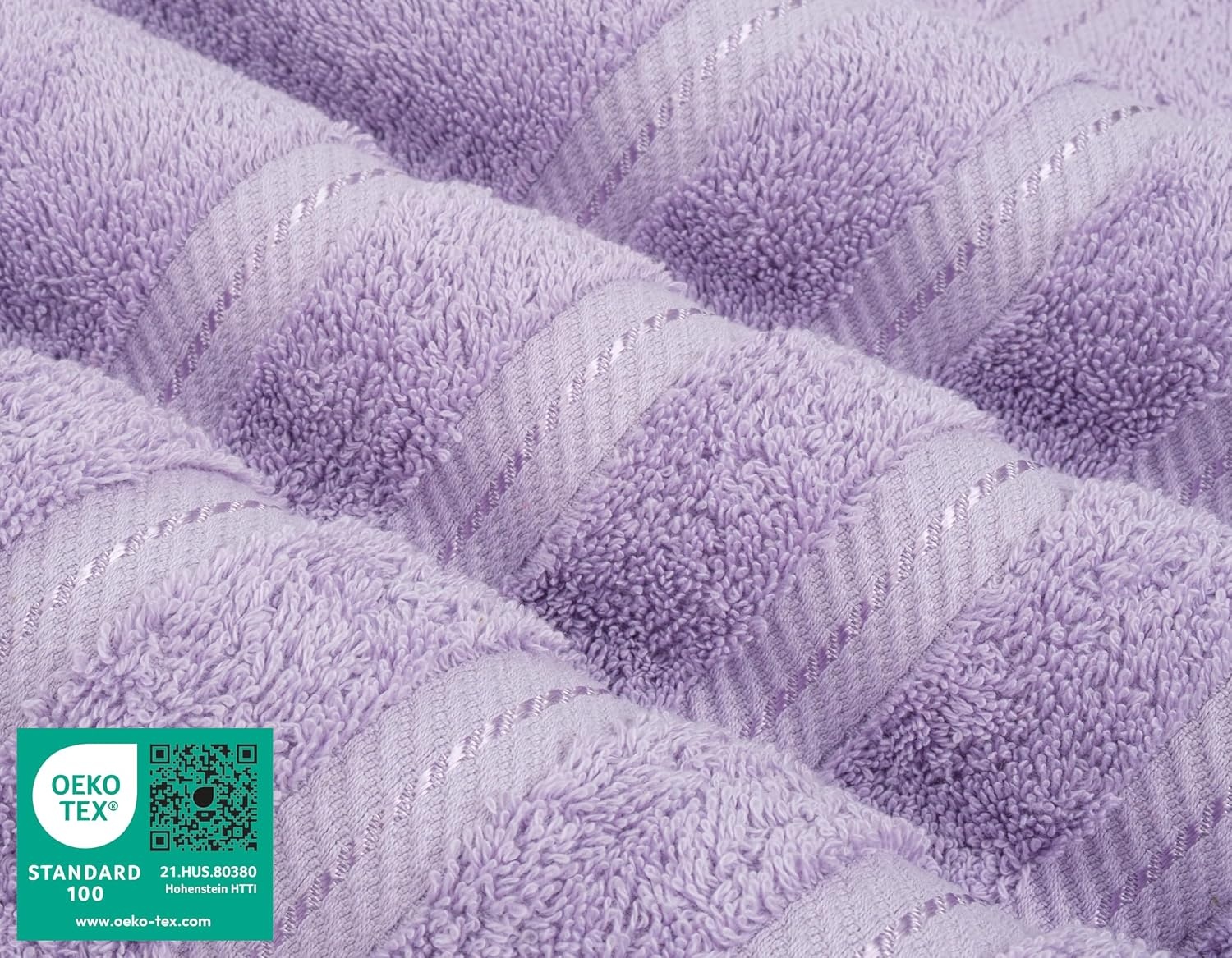 image:imageAmerican Soft Linen 100 Cotton Luxury Turkish Towels 4 PC Hand Towel Set Soft Absorbent Quick Dry OEKO Tex Standard 100 Certificated Durable Machine Washable Breathable Premium Hotel QualityLilac