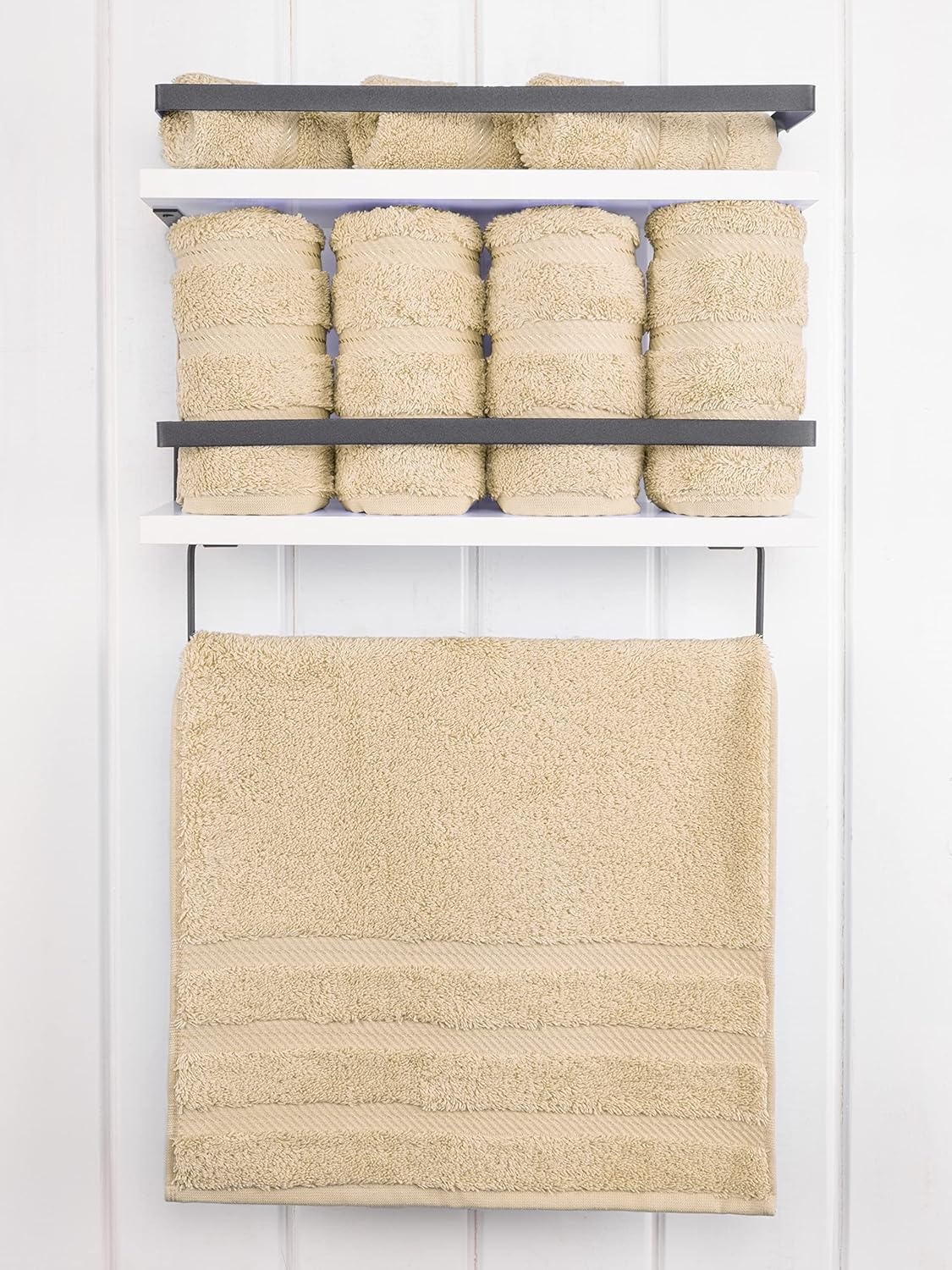 image:imageAmerican Soft Linen 100 Cotton Luxury Turkish Towels 4 PC Hand Towel Set Soft Absorbent Quick Dry OEKO Tex Standard 100 Certificated Durable Machine Washable Breathable Premium Hotel QualityBeige