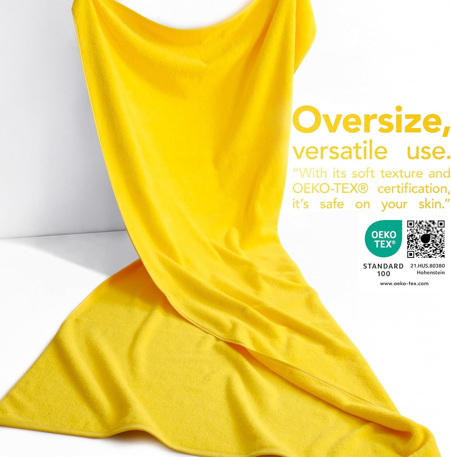 image:imageAmerican Soft Linen 100 Cotton Luxury Turkish Towels 4 PC Hand Towel Set Soft Absorbent Quick Dry OEKO Tex Standard 100 Certificated Durable Machine Washable Breathable Premium Hotel QualityLemon Yellow