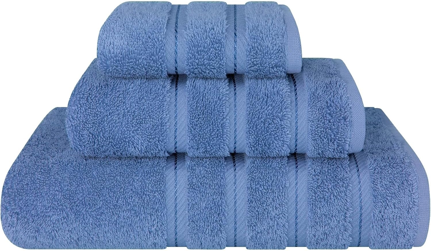 image:imageAmerican Soft Linen 100 Cotton Luxury Turkish Towels 4 PC Hand Towel Set Soft Absorbent Quick Dry OEKO Tex Standard 100 Certificated Durable Machine Washable Breathable Premium Hotel QualityElectric Blue
