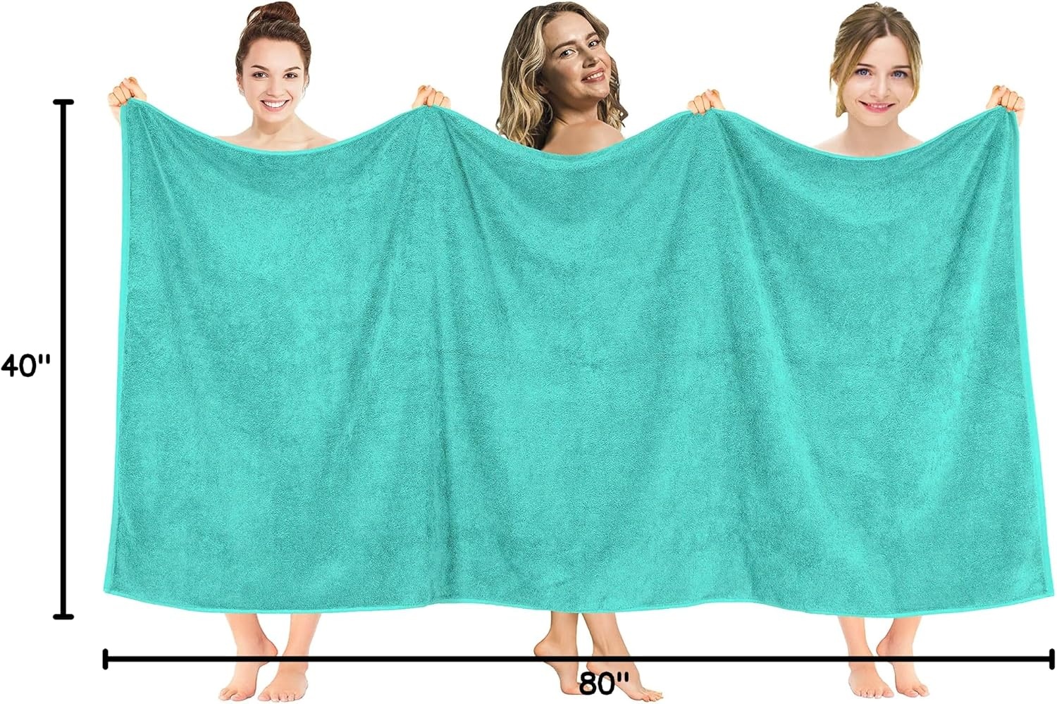 image:imageAmerican Soft Linen 100 Cotton Luxury Turkish Towels 4 PC Hand Towel Set Soft Absorbent Quick Dry OEKO Tex Standard 100 Certificated Durable Machine Washable Breathable Premium Hotel QualityTurquoise Blue