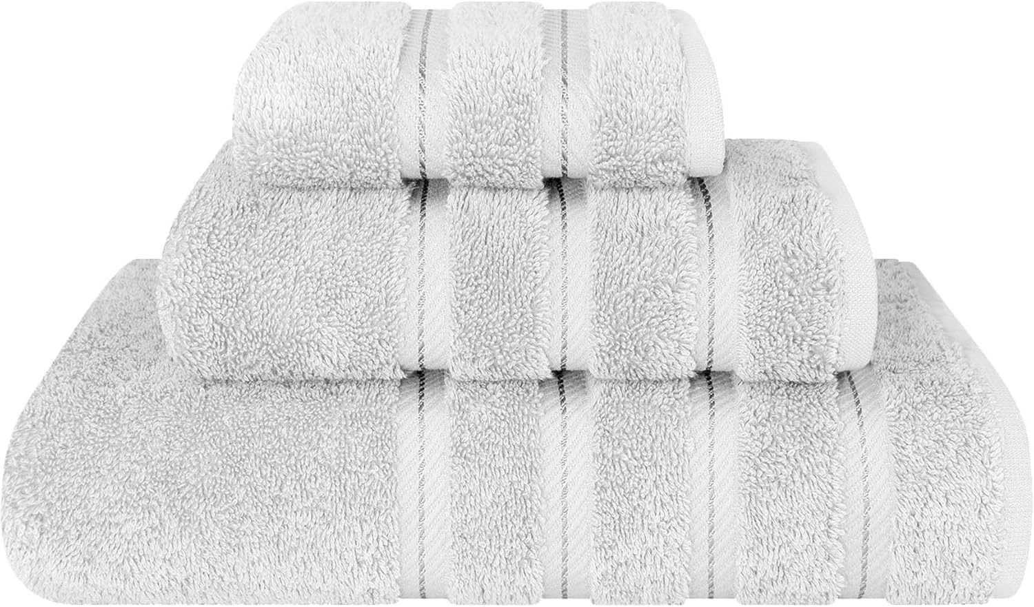 image:imageAmerican Soft Linen 100 Cotton Luxury Turkish Towels 4 PC Hand Towel Set Soft Absorbent Quick Dry OEKO Tex Standard 100 Certificated Durable Machine Washable Breathable Premium Hotel QualitySilver Gray