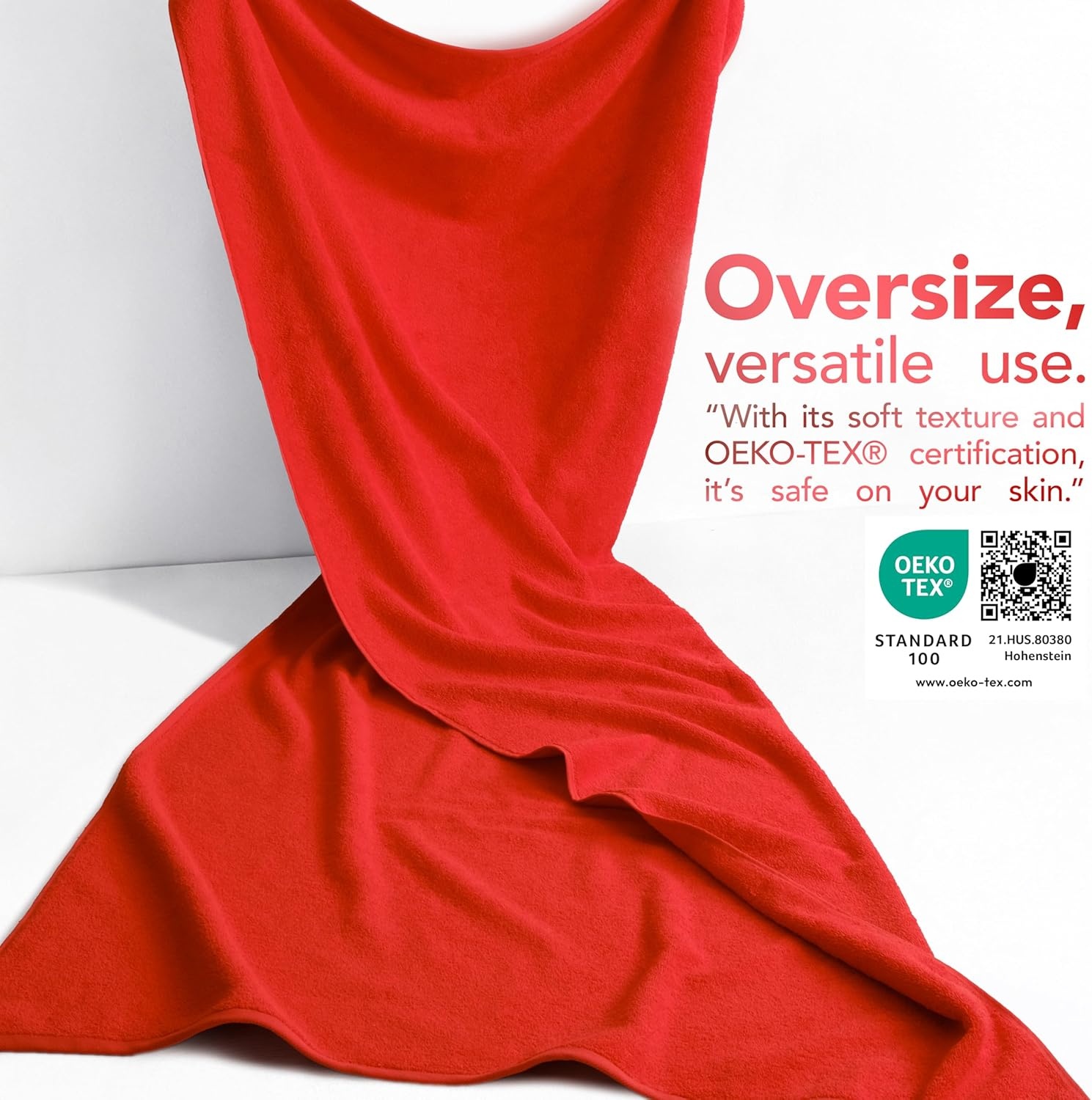 image:imageAmerican Soft Linen 100 Cotton Luxury Turkish Towels 4 PC Hand Towel Set Soft Absorbent Quick Dry OEKO Tex Standard 100 Certificated Durable Machine Washable Breathable Premium Hotel QualityRed