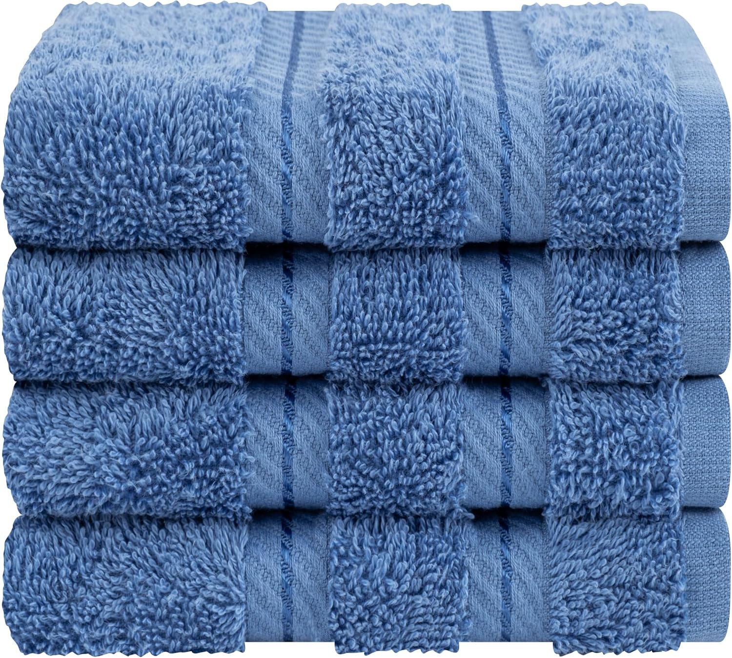 image:imageAmerican Soft Linen 100 Cotton Luxury Turkish Towels 4 PC Hand Towel Set Soft Absorbent Quick Dry OEKO Tex Standard 100 Certificated Durable Machine Washable Breathable Premium Hotel QualityElectric Blue