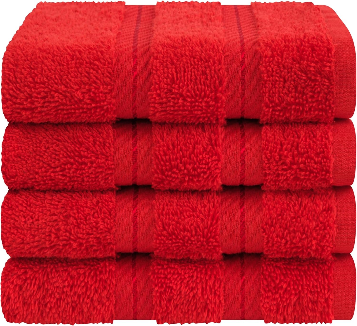 image:imageAmerican Soft Linen 100 Cotton Luxury Turkish Towels 4 PC Hand Towel Set Soft Absorbent Quick Dry OEKO Tex Standard 100 Certificated Durable Machine Washable Breathable Premium Hotel QualityRed