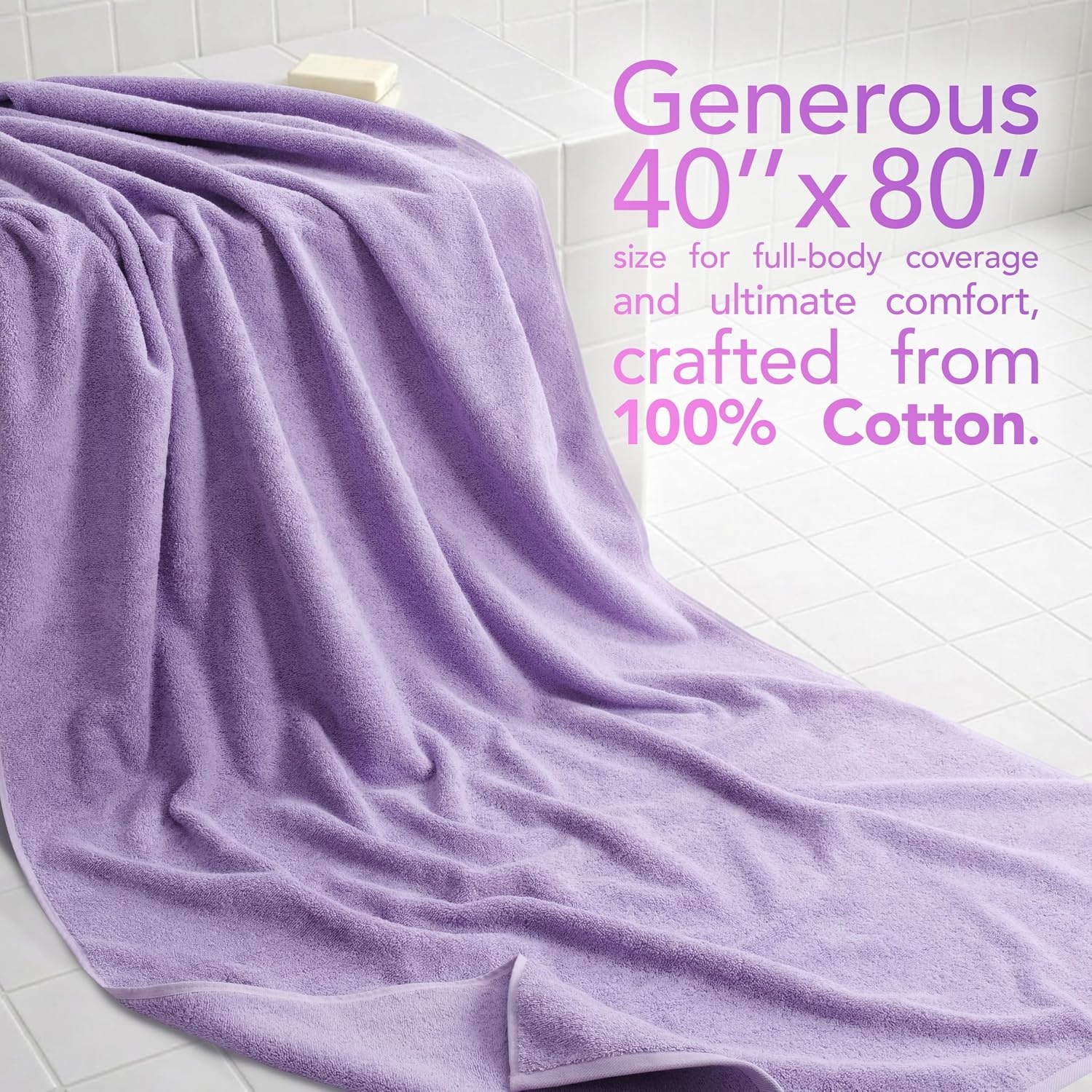 image:imageAmerican Soft Linen 100 Cotton Luxury Turkish Towels 4 PC Hand Towel Set Soft Absorbent Quick Dry OEKO Tex Standard 100 Certificated Durable Machine Washable Breathable Premium Hotel QualityLilac