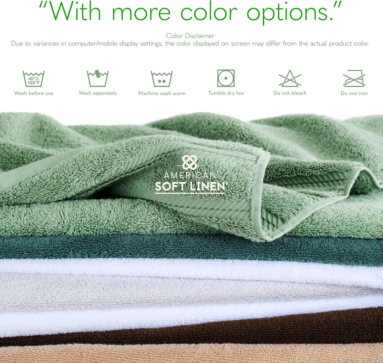 image:imageAmerican Soft Linen 100 Cotton Luxury Turkish Towels 4 PC Hand Towel Set Soft Absorbent Quick Dry OEKO Tex Standard 100 Certificated Durable Machine Washable Breathable Premium Hotel QualityLight Grey