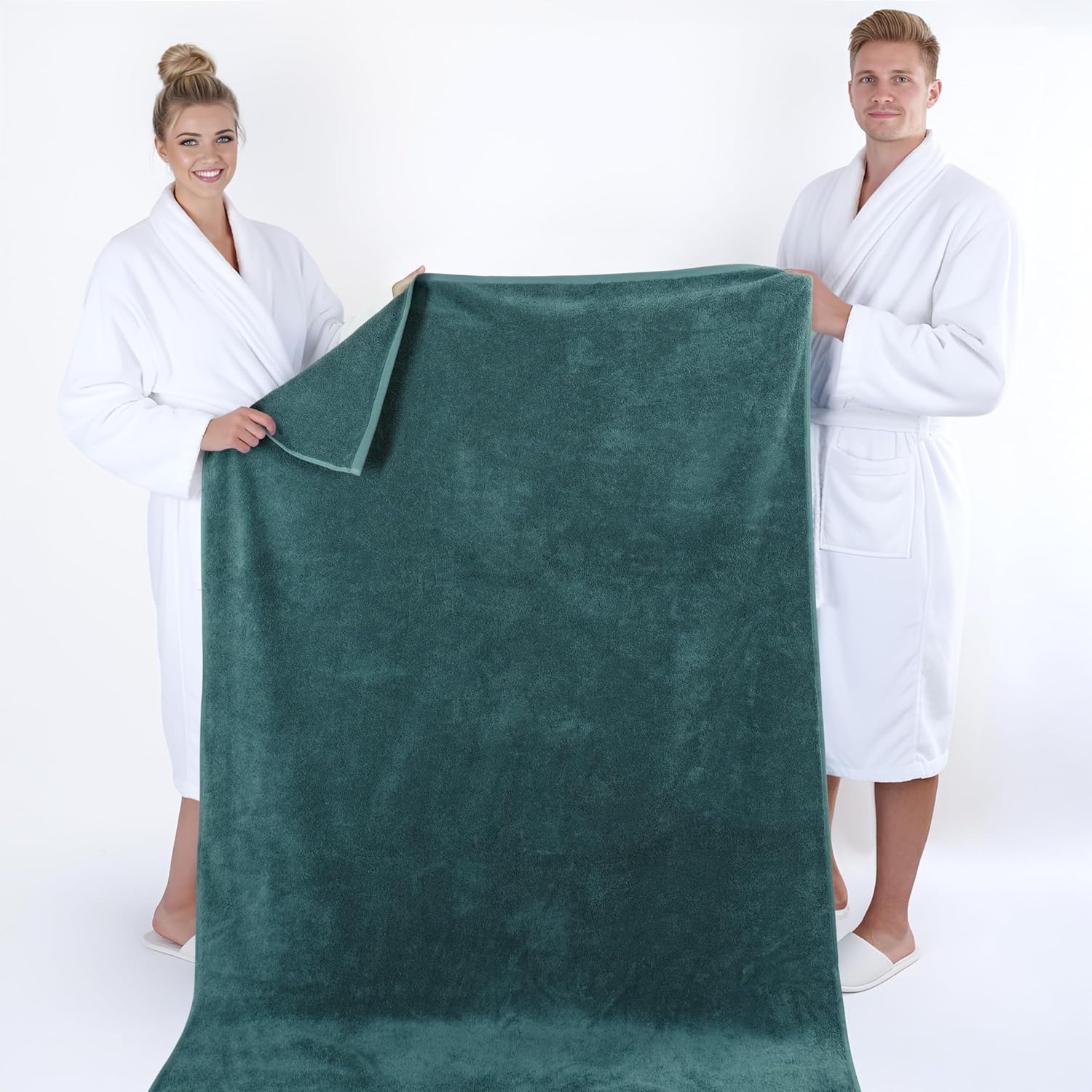 image:imageAmerican Soft Linen 100 Cotton Luxury Turkish Towels 4 PC Hand Towel Set Soft Absorbent Quick Dry OEKO Tex Standard 100 Certificated Durable Machine Washable Breathable Premium Hotel QualityTeal