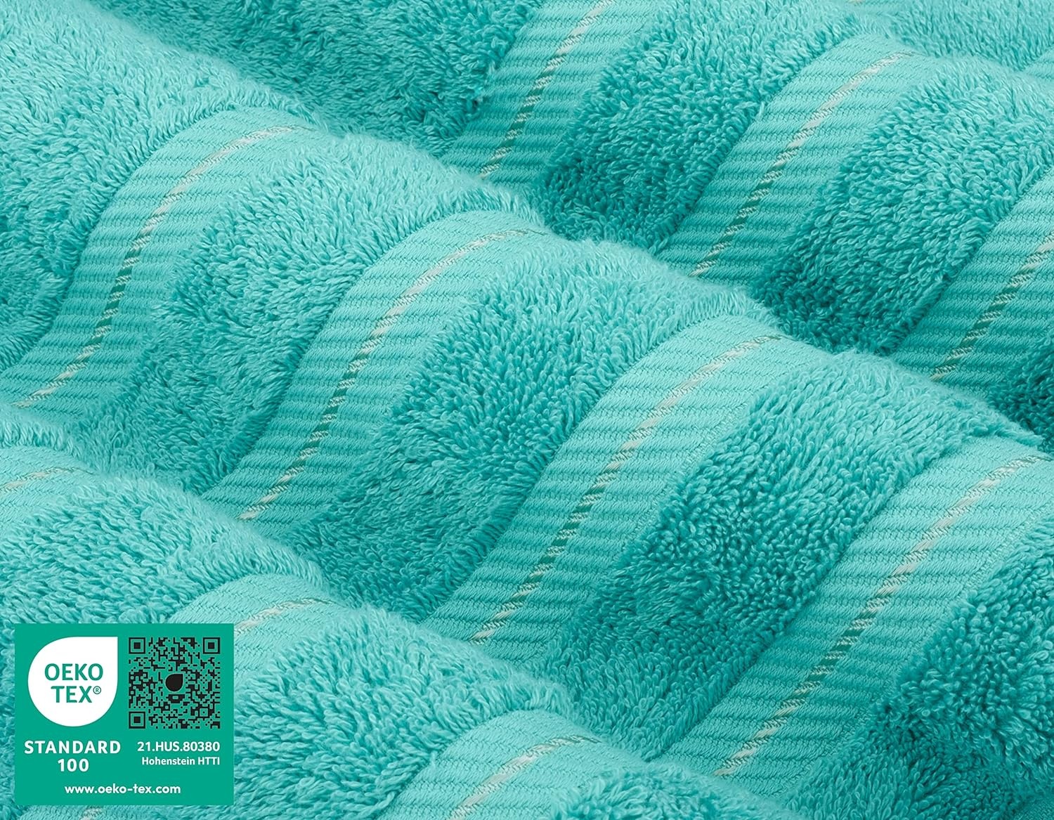 image:imageAmerican Soft Linen 100 Cotton Luxury Turkish Towels 4 PC Hand Towel Set Soft Absorbent Quick Dry OEKO Tex Standard 100 Certificated Durable Machine Washable Breathable Premium Hotel QualityTurquoise Blue