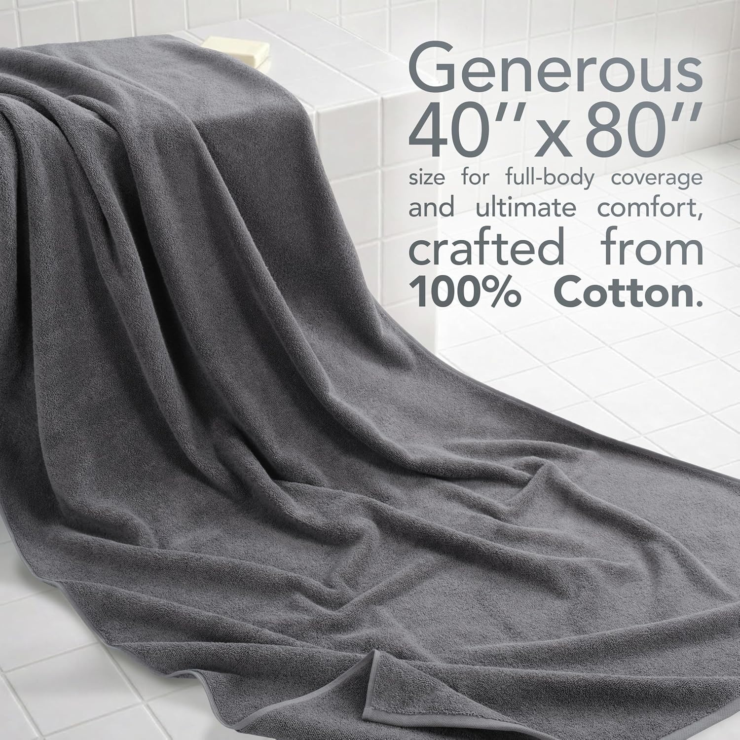 image:imageAmerican Soft Linen 100 Cotton Luxury Turkish Towels 4 PC Hand Towel Set Soft Absorbent Quick Dry OEKO Tex Standard 100 Certificated Durable Machine Washable Breathable Premium Hotel QualityDark Gray