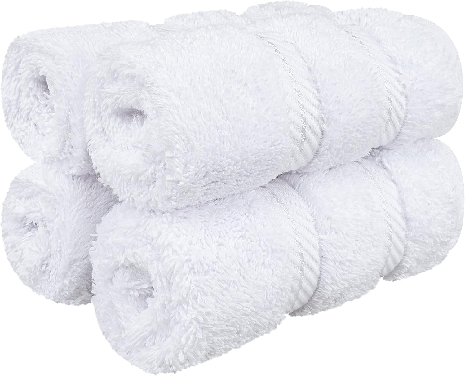 image:imageAmerican Soft Linen 100 Cotton Luxury Turkish Towels 4 PC Hand Towel Set Soft Absorbent Quick Dry OEKO Tex Standard 100 Certificated Durable Machine Washable Breathable Premium Hotel QualityBright White
