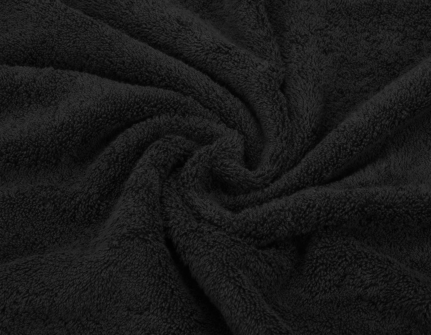 image:imageAmerican Soft Linen 100 Cotton Luxury Turkish Towels 4 PC Hand Towel Set Soft Absorbent Quick Dry OEKO Tex Standard 100 Certificated Durable Machine Washable Breathable Premium Hotel QualityBlack