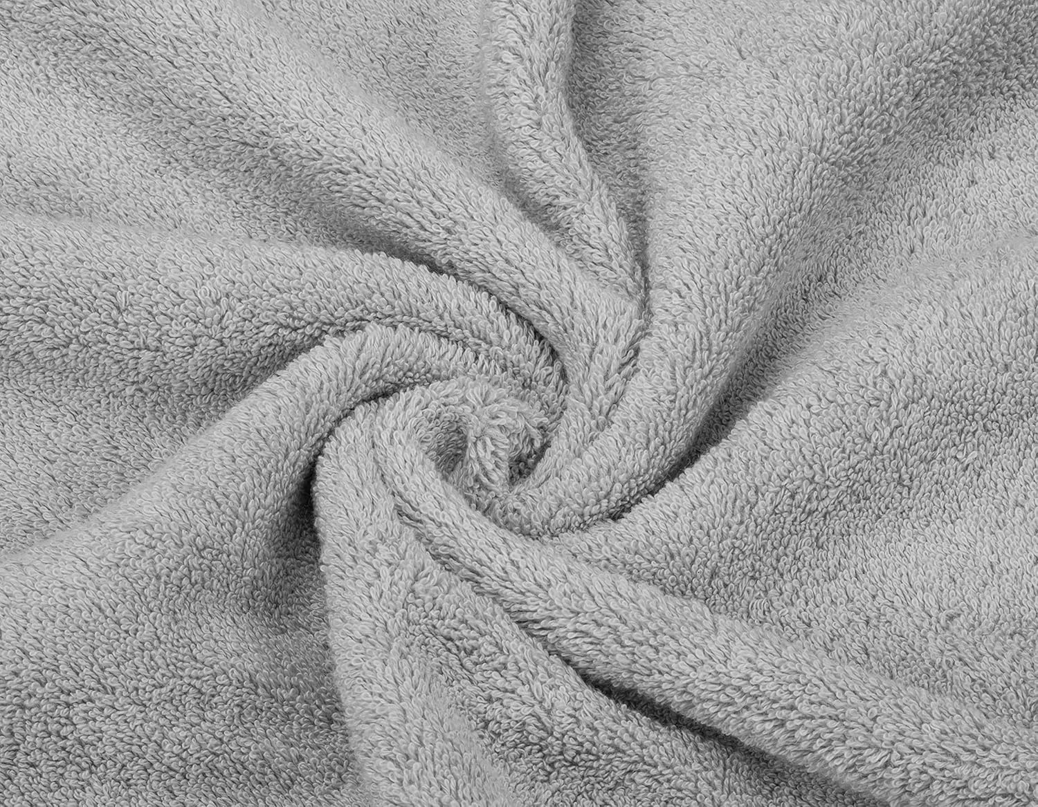image:imageAmerican Soft Linen 100 Cotton Luxury Turkish Towels 4 PC Hand Towel Set Soft Absorbent Quick Dry OEKO Tex Standard 100 Certificated Durable Machine Washable Breathable Premium Hotel QualityLight Grey