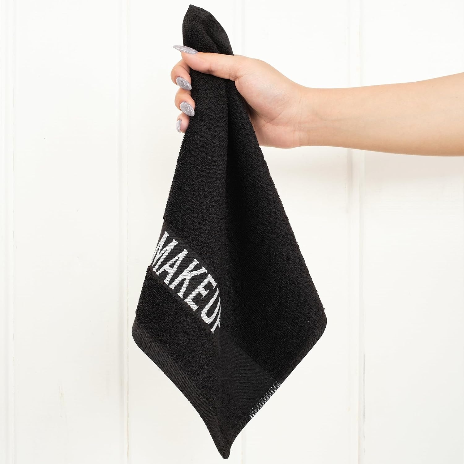 image:imageAmerican Soft Linen 100 Cotton Luxury Turkish Towels 4 PC Hand Towel Set Soft Absorbent Quick Dry OEKO Tex Standard 100 Certificated Durable Machine Washable Breathable Premium Hotel QualityBlack