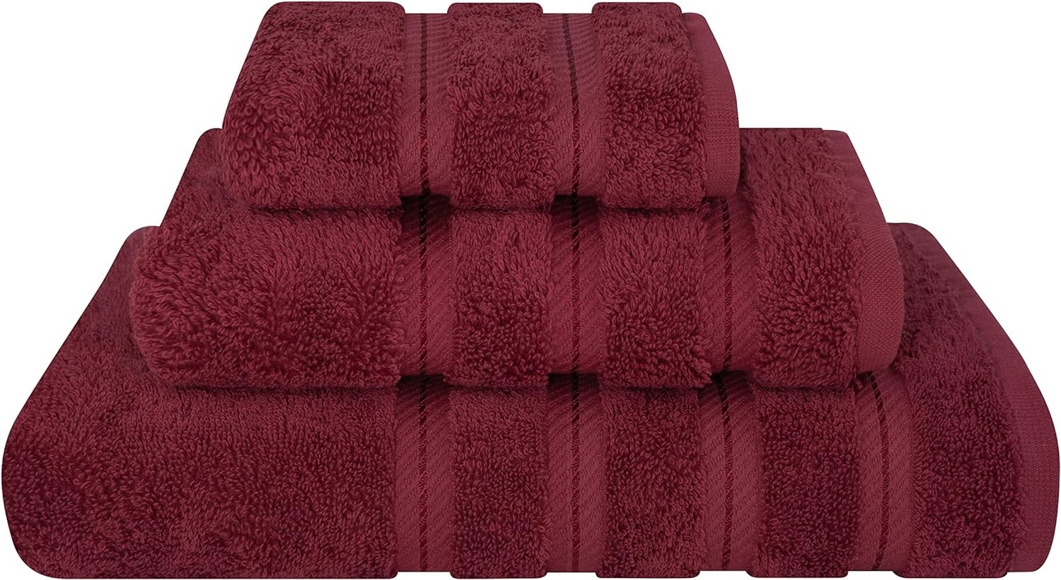 image:imageAmerican Soft Linen 100 Cotton Luxury Turkish Towels 4 PC Hand Towel Set Soft Absorbent Quick Dry OEKO Tex Standard 100 Certificated Durable Machine Washable Breathable Premium Hotel QualityBordeaux Red