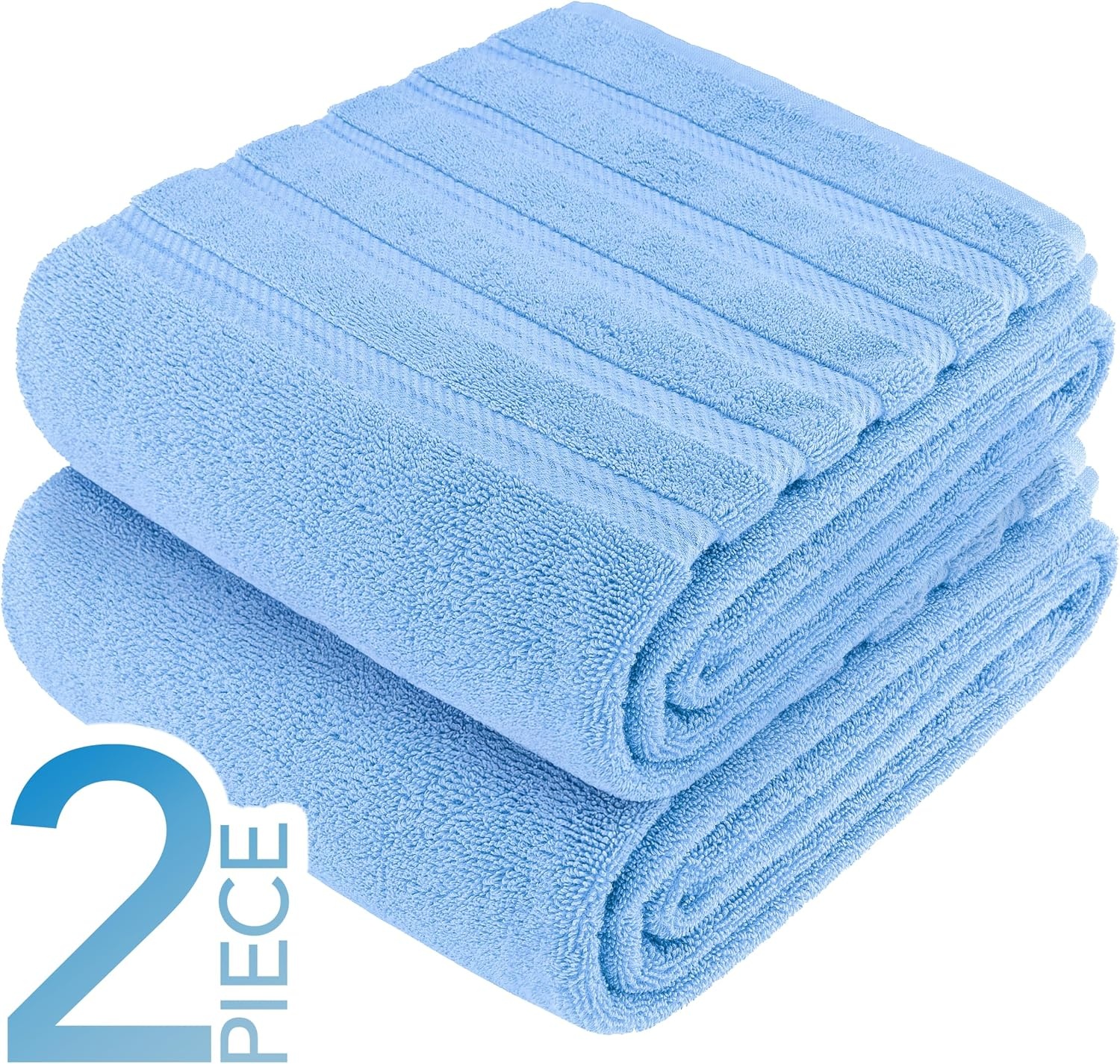 image:imageAmerican Soft Linen 100 Cotton Luxury Turkish Towels 4 PC Hand Towel Set Soft Absorbent Quick Dry OEKO Tex Standard 100 Certificated Durable Machine Washable Breathable Premium Hotel QualitySky Blue