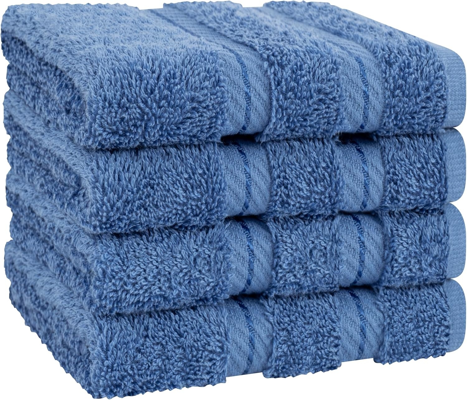 image:imageAmerican Soft Linen 100 Cotton Luxury Turkish Towels 4 PC Hand Towel Set Soft Absorbent Quick Dry OEKO Tex Standard 100 Certificated Durable Machine Washable Breathable Premium Hotel QualityElectric Blue