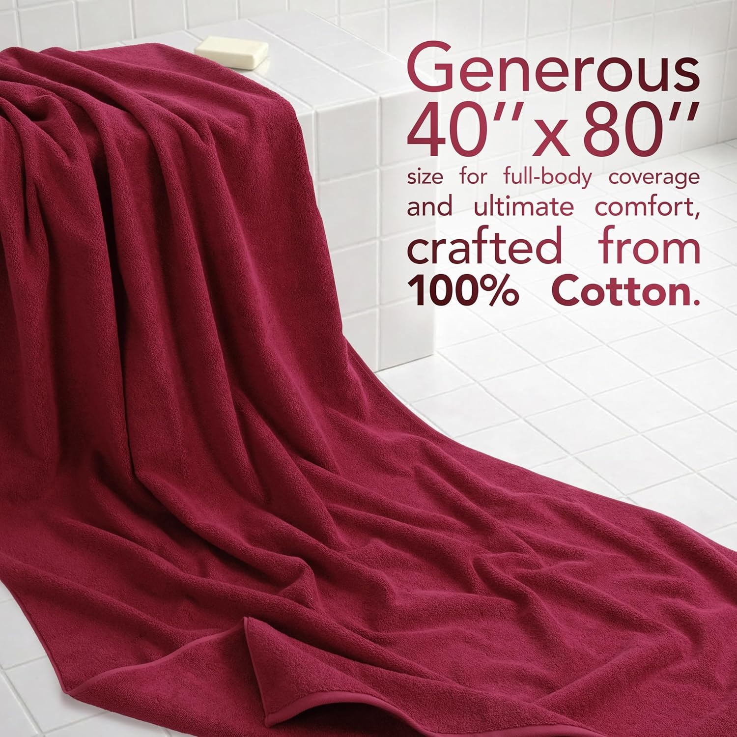 image:imageAmerican Soft Linen 100 Cotton Luxury Turkish Towels 4 PC Hand Towel Set Soft Absorbent Quick Dry OEKO Tex Standard 100 Certificated Durable Machine Washable Breathable Premium Hotel QualityBordeaux Red