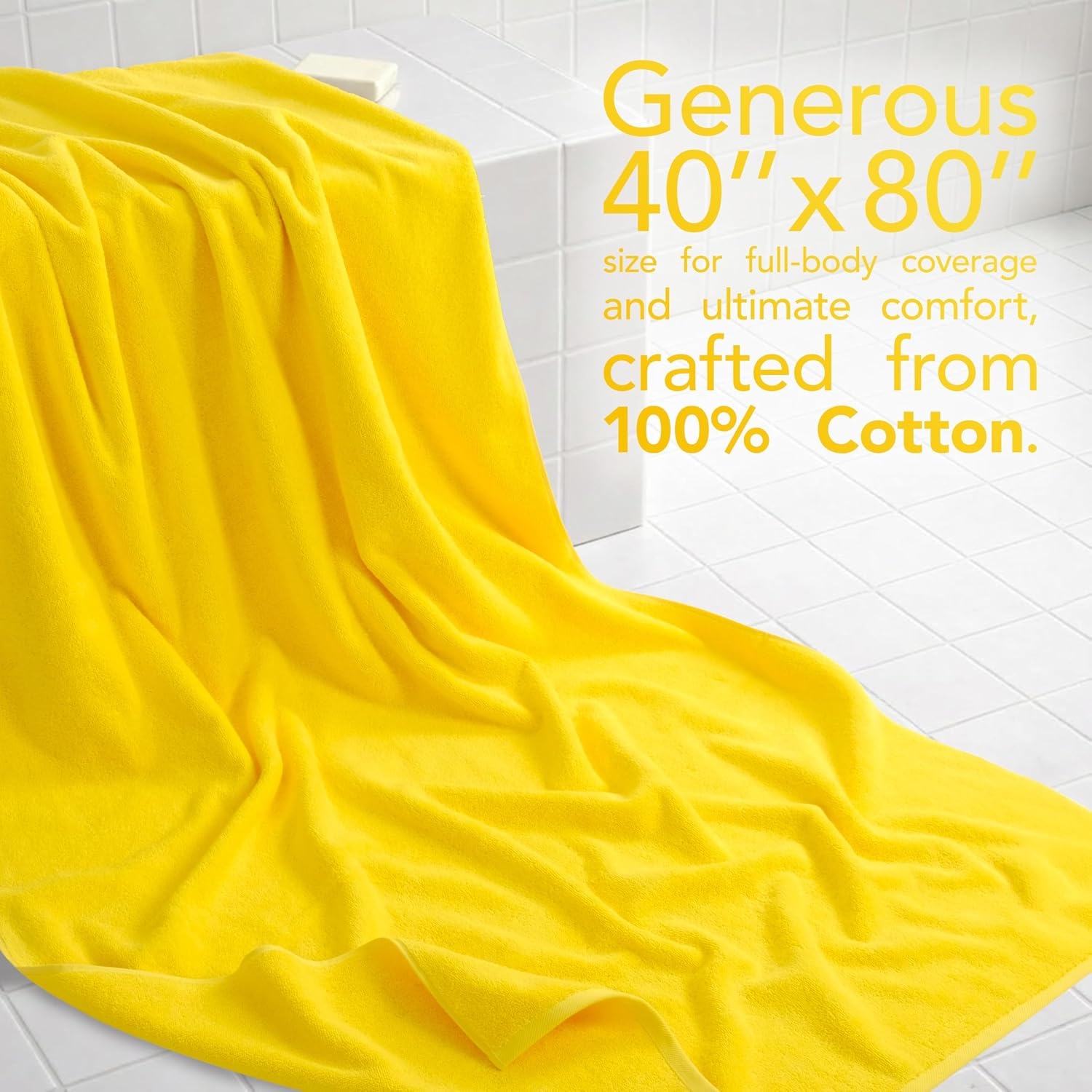 image:imageAmerican Soft Linen 100 Cotton Luxury Turkish Towels 4 PC Hand Towel Set Soft Absorbent Quick Dry OEKO Tex Standard 100 Certificated Durable Machine Washable Breathable Premium Hotel QualityLemon Yellow
