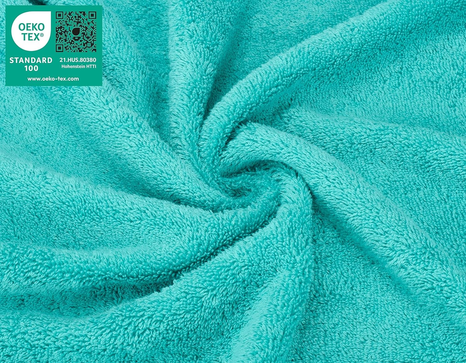 image:imageAmerican Soft Linen 100 Cotton Luxury Turkish Towels 4 PC Hand Towel Set Soft Absorbent Quick Dry OEKO Tex Standard 100 Certificated Durable Machine Washable Breathable Premium Hotel QualityTurquoise Blue