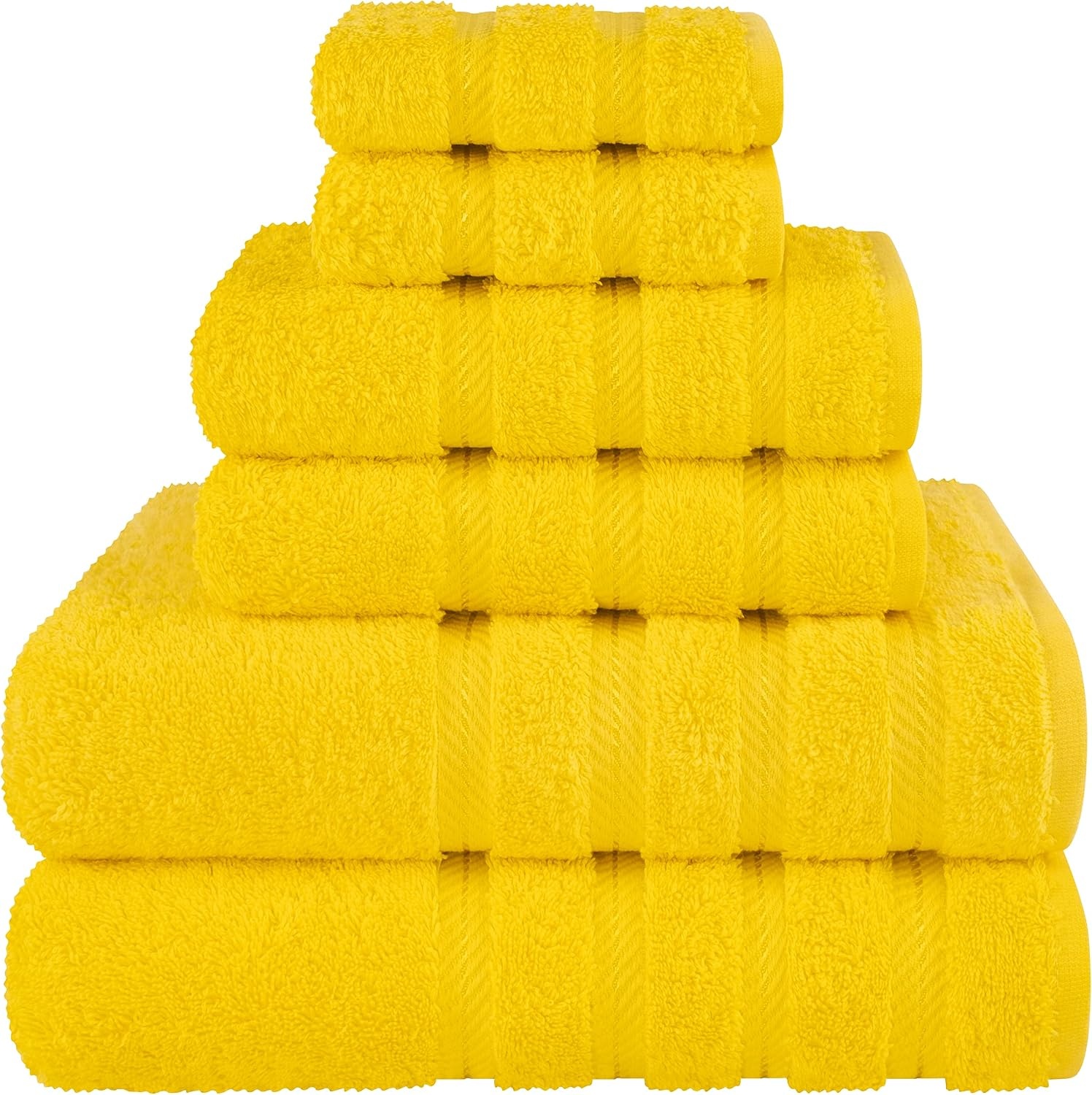 image:imageAmerican Soft Linen 100 Cotton Luxury Turkish Towels 4 PC Hand Towel Set Soft Absorbent Quick Dry OEKO Tex Standard 100 Certificated Durable Machine Washable Breathable Premium Hotel QualityLemon Yellow