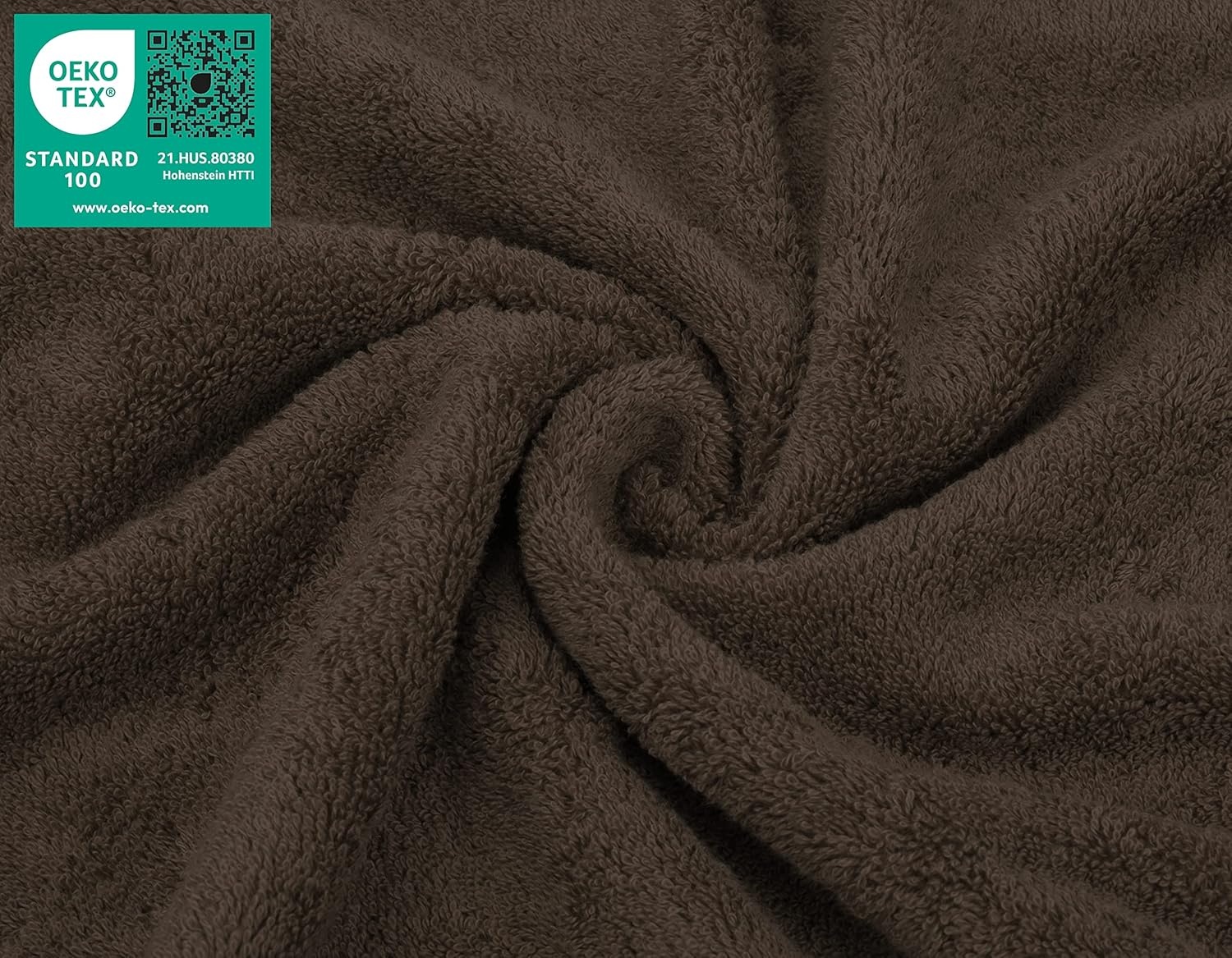 image:imageAmerican Soft Linen 100 Cotton Luxury Turkish Towels 4 PC Hand Towel Set Soft Absorbent Quick Dry OEKO Tex Standard 100 Certificated Durable Machine Washable Breathable Premium Hotel QualityChocolate Brown