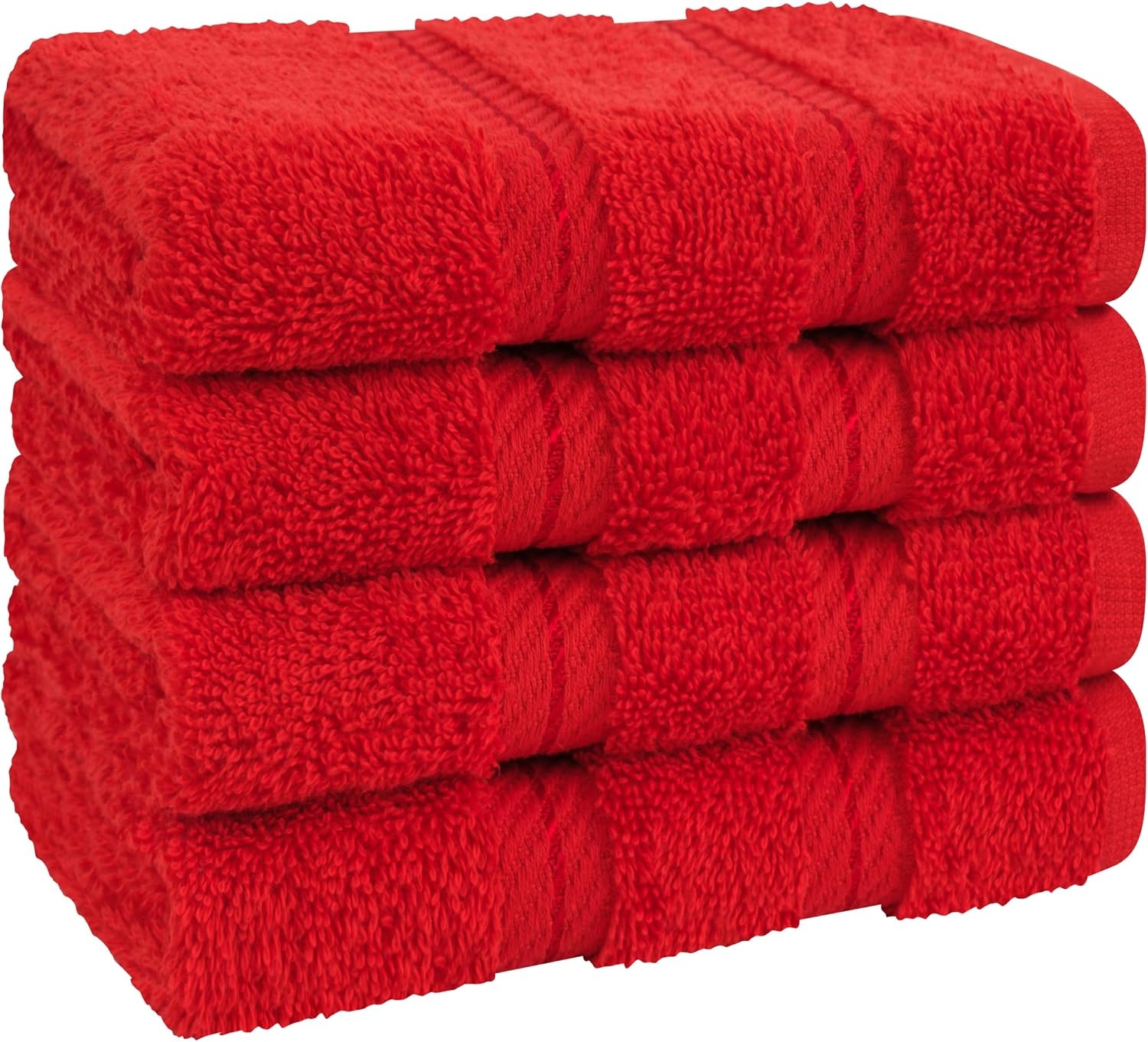 image:imageAmerican Soft Linen 100 Cotton Luxury Turkish Towels 4 PC Hand Towel Set Soft Absorbent Quick Dry OEKO Tex Standard 100 Certificated Durable Machine Washable Breathable Premium Hotel QualityRed