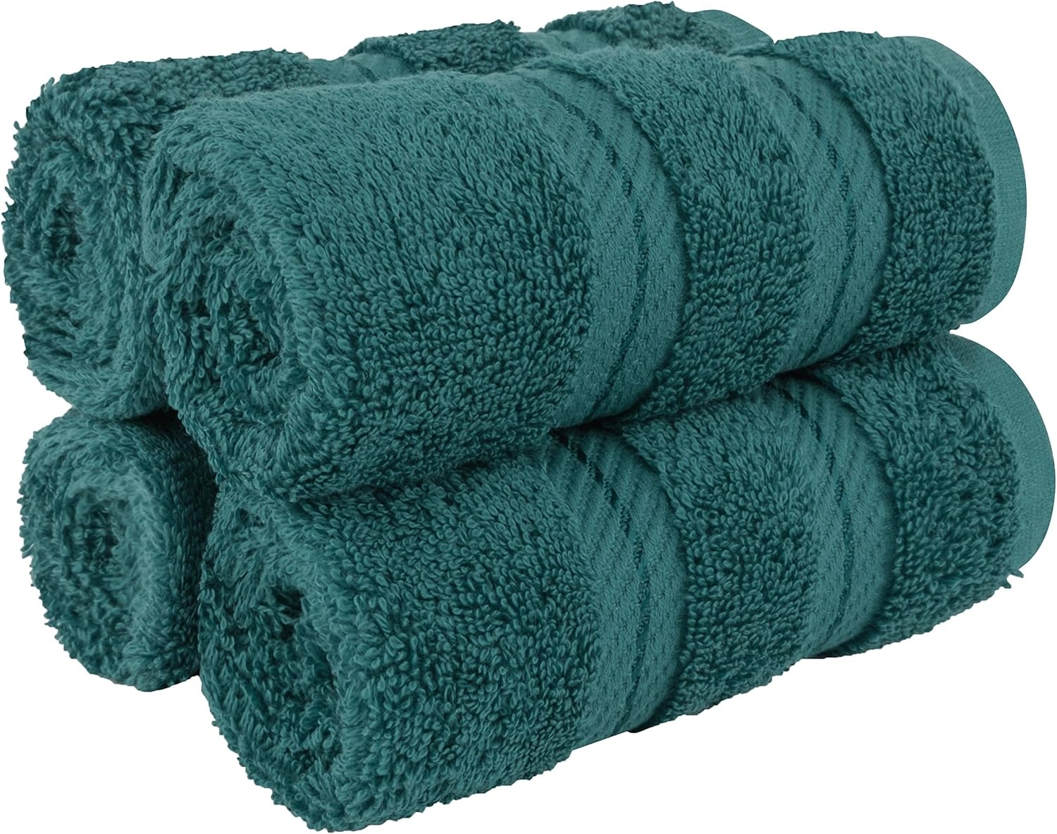 image:imageAmerican Soft Linen 100 Cotton Luxury Turkish Towels 4 PC Hand Towel Set Soft Absorbent Quick Dry OEKO Tex Standard 100 Certificated Durable Machine Washable Breathable Premium Hotel QualityTeal