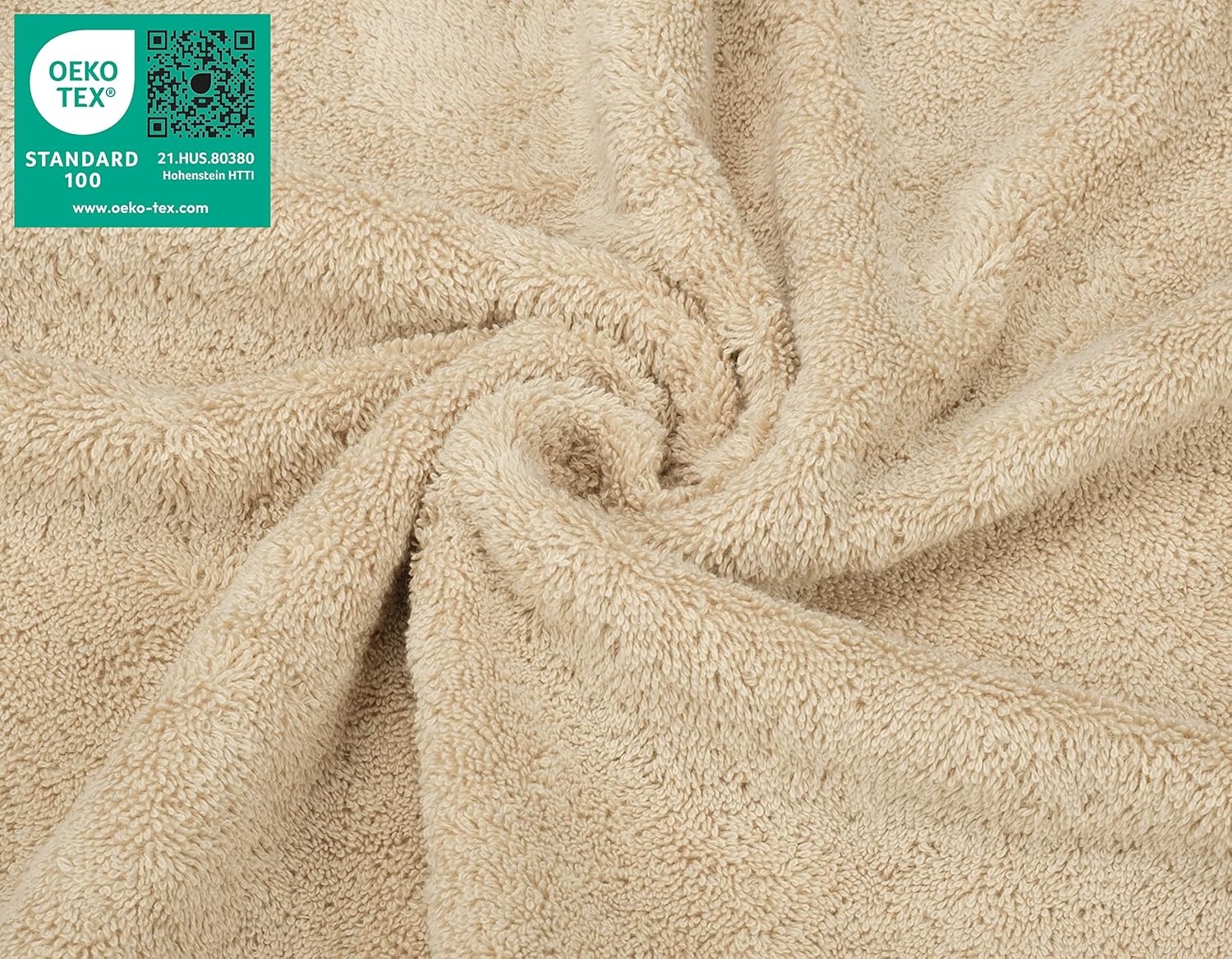 image:imageAmerican Soft Linen 100 Cotton Luxury Turkish Towels 4 PC Hand Towel Set Soft Absorbent Quick Dry OEKO Tex Standard 100 Certificated Durable Machine Washable Breathable Premium Hotel QualityBeige