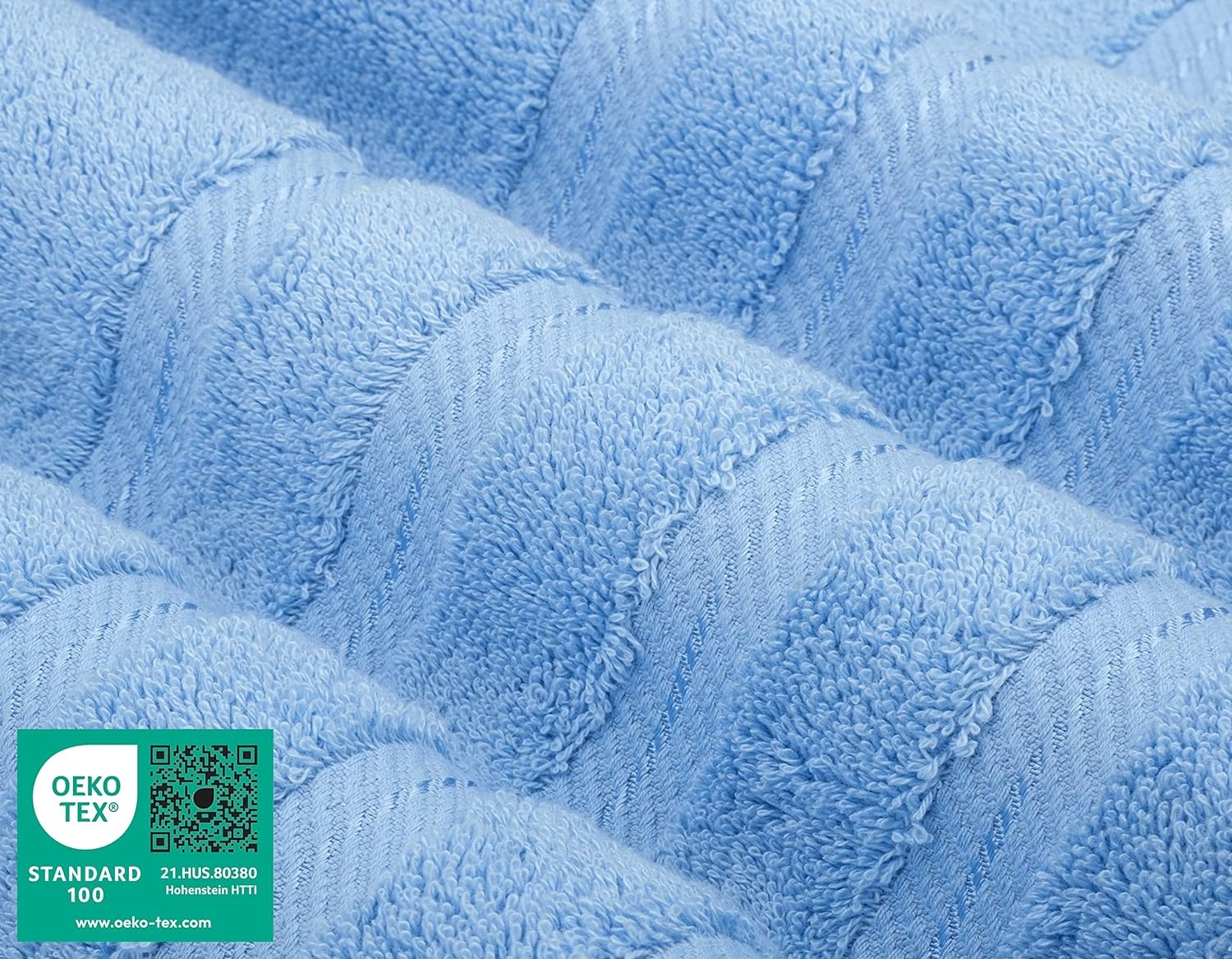 image:imageAmerican Soft Linen 100 Cotton Luxury Turkish Towels 4 PC Hand Towel Set Soft Absorbent Quick Dry OEKO Tex Standard 100 Certificated Durable Machine Washable Breathable Premium Hotel QualitySky Blue