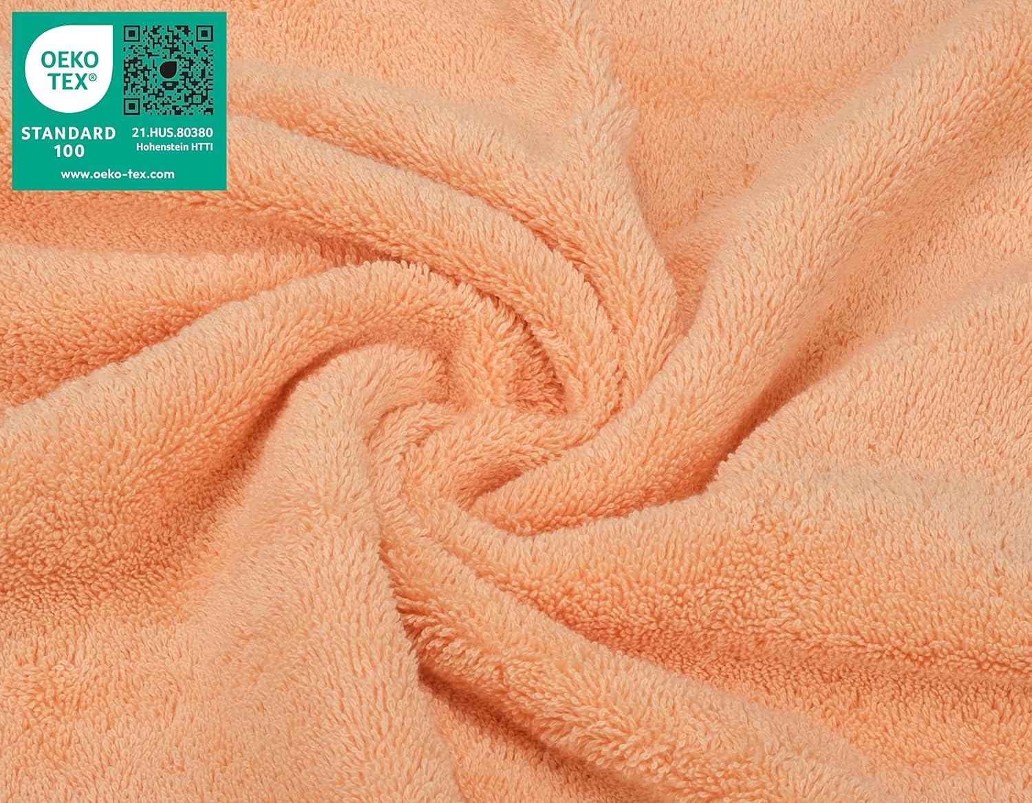 image:imageAmerican Soft Linen 100 Cotton Luxury Turkish Towels 4 PC Hand Towel Set Soft Absorbent Quick Dry OEKO Tex Standard 100 Certificated Durable Machine Washable Breathable Premium Hotel QualityMalibu Peach