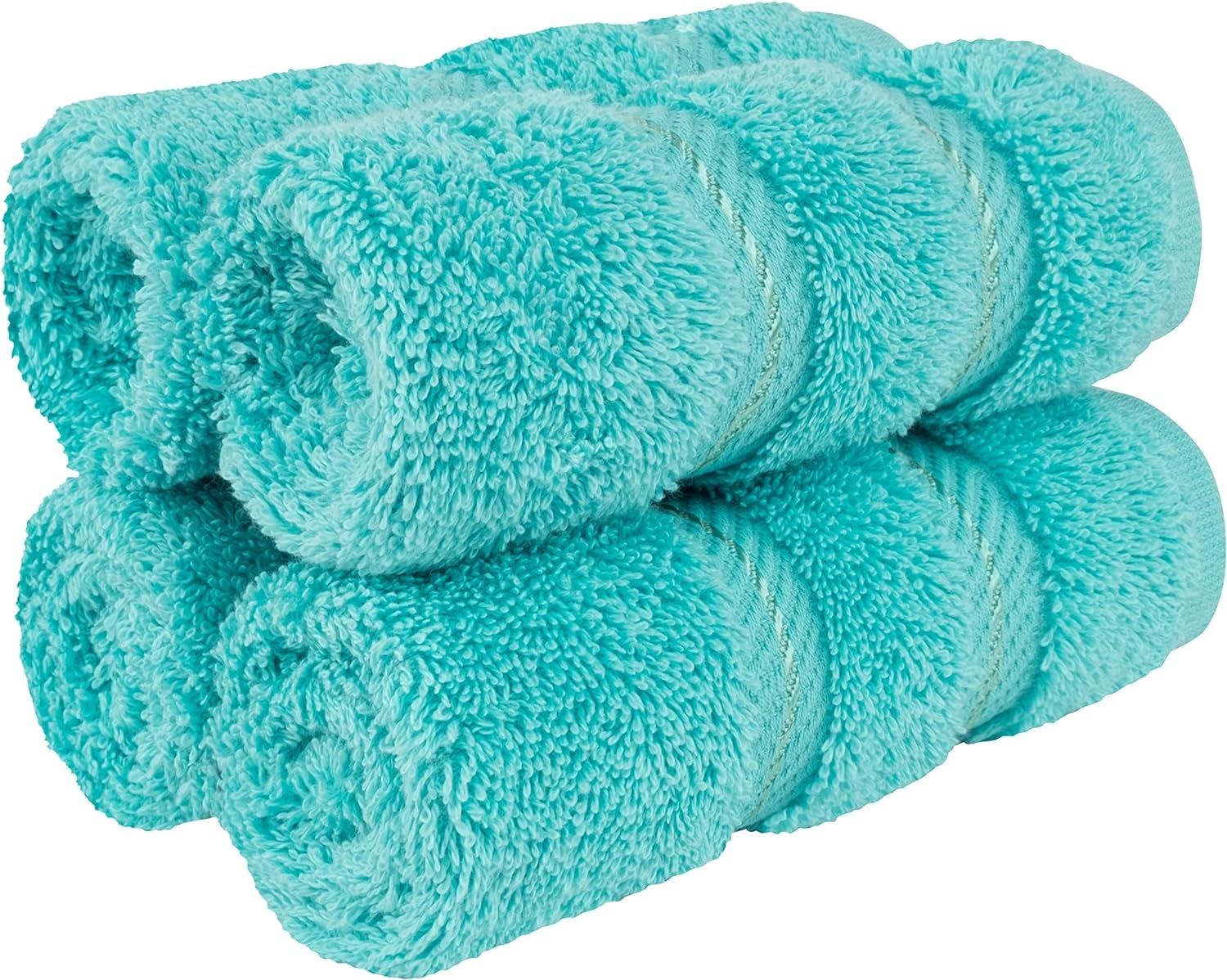 image:imageAmerican Soft Linen 100 Cotton Luxury Turkish Towels 4 PC Hand Towel Set Soft Absorbent Quick Dry OEKO Tex Standard 100 Certificated Durable Machine Washable Breathable Premium Hotel QualityTurquoise Blue