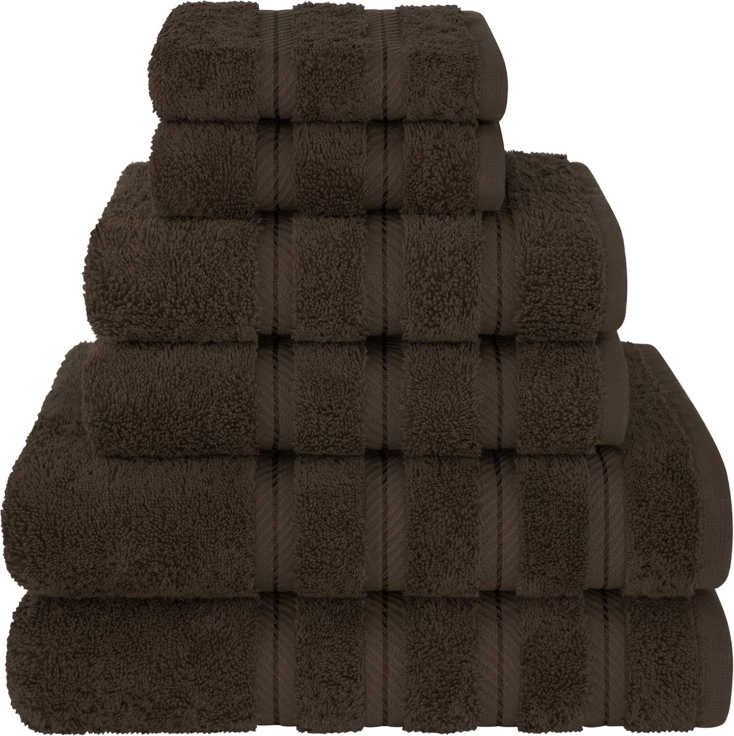image:imageAmerican Soft Linen 100 Cotton Luxury Turkish Towels 4 PC Hand Towel Set Soft Absorbent Quick Dry OEKO Tex Standard 100 Certificated Durable Machine Washable Breathable Premium Hotel QualityChocolate Brown