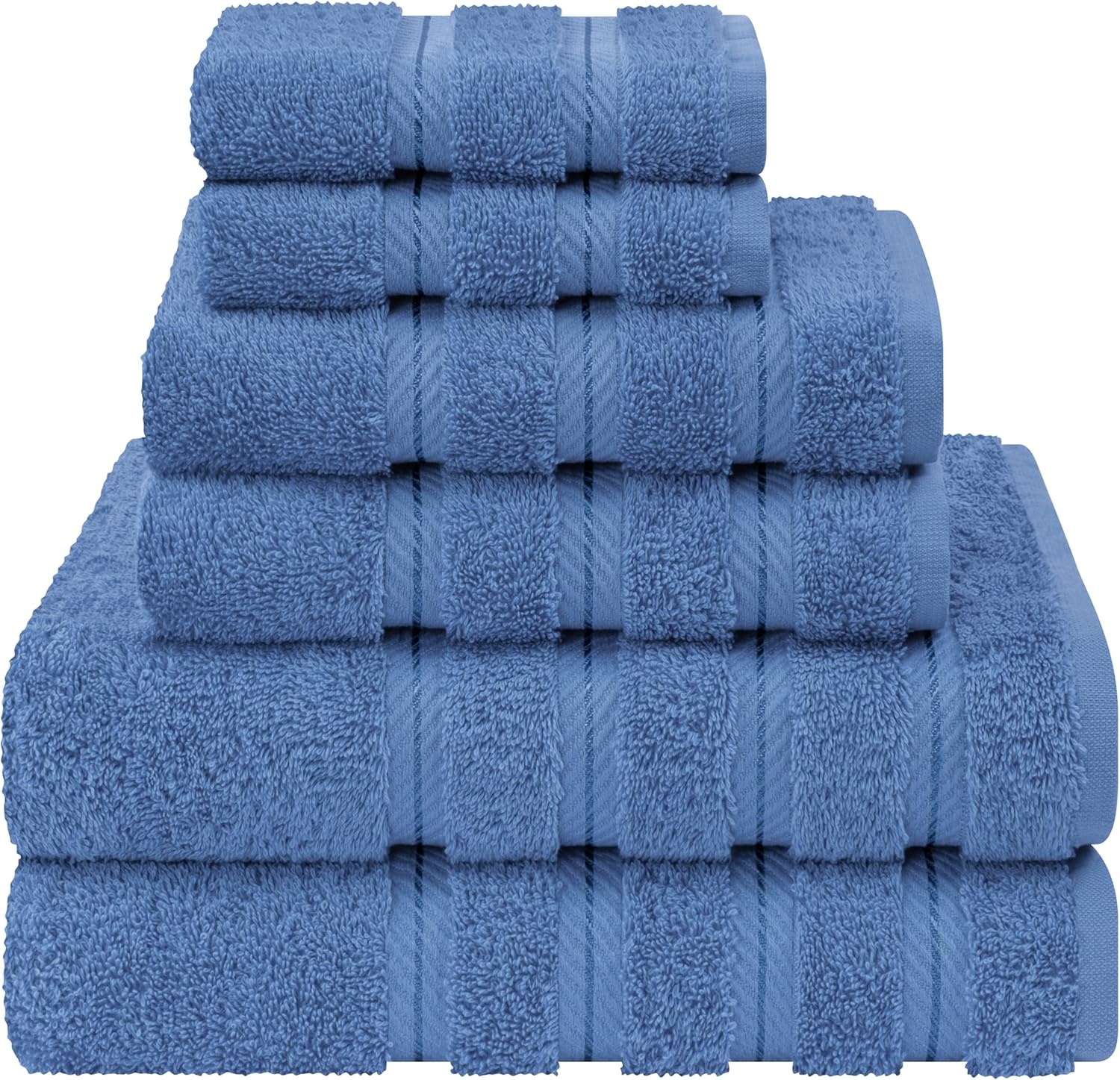 image:imageAmerican Soft Linen 100 Cotton Luxury Turkish Towels 4 PC Hand Towel Set Soft Absorbent Quick Dry OEKO Tex Standard 100 Certificated Durable Machine Washable Breathable Premium Hotel QualityElectric Blue