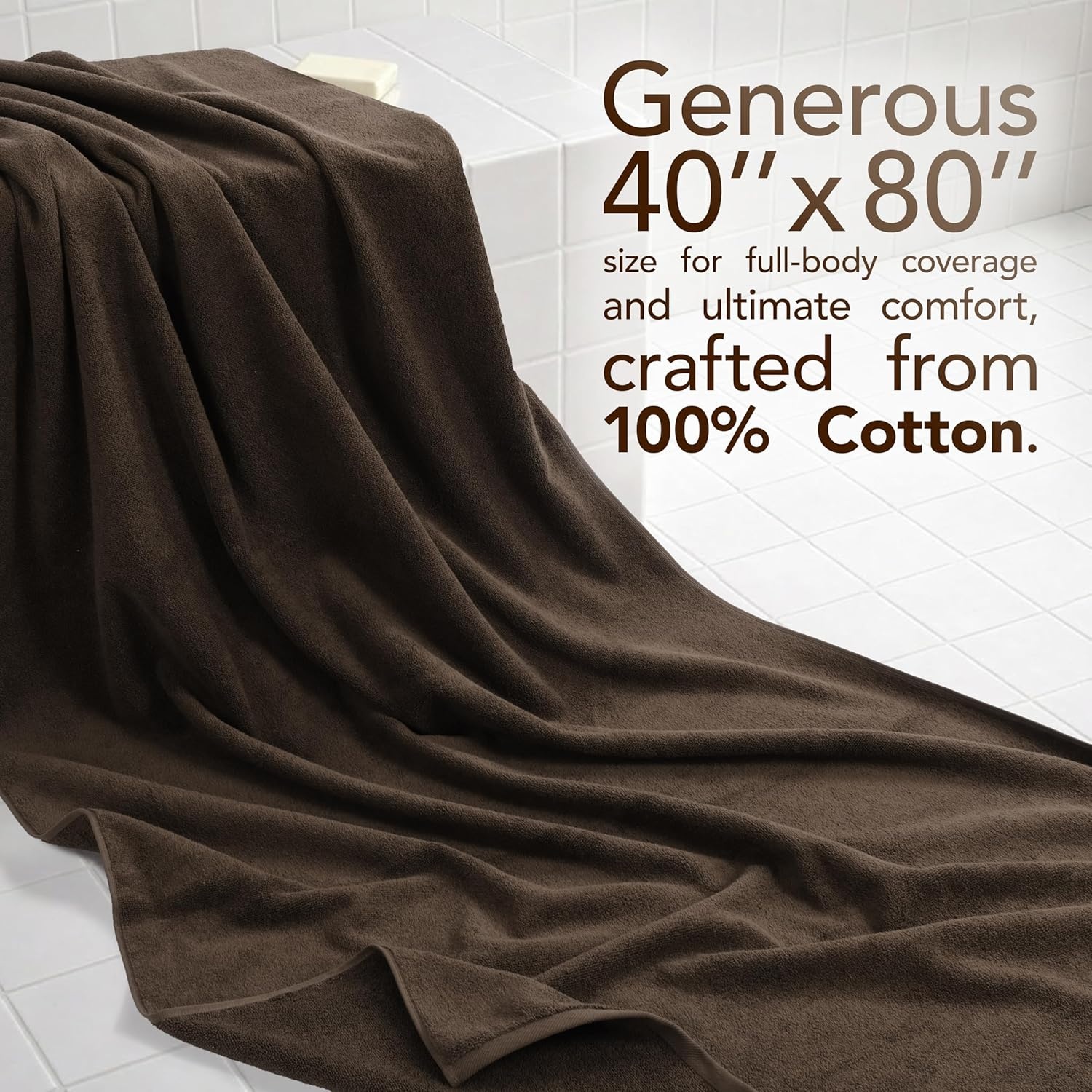 image:imageAmerican Soft Linen 100 Cotton Luxury Turkish Towels 4 PC Hand Towel Set Soft Absorbent Quick Dry OEKO Tex Standard 100 Certificated Durable Machine Washable Breathable Premium Hotel QualityChocolate Brown