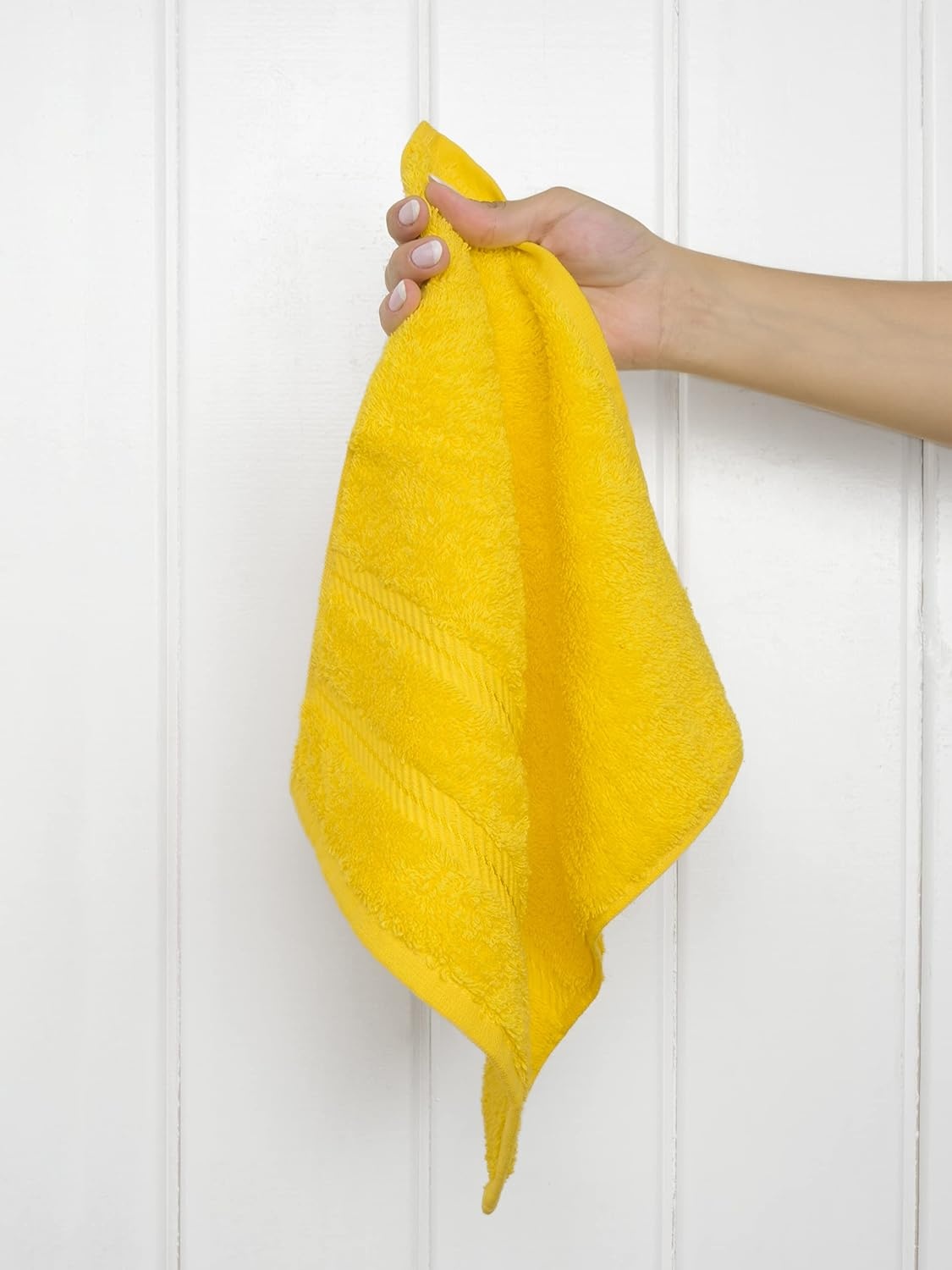 image:imageAmerican Soft Linen 100 Cotton Luxury Turkish Towels 4 PC Hand Towel Set Soft Absorbent Quick Dry OEKO Tex Standard 100 Certificated Durable Machine Washable Breathable Premium Hotel QualityLemon Yellow