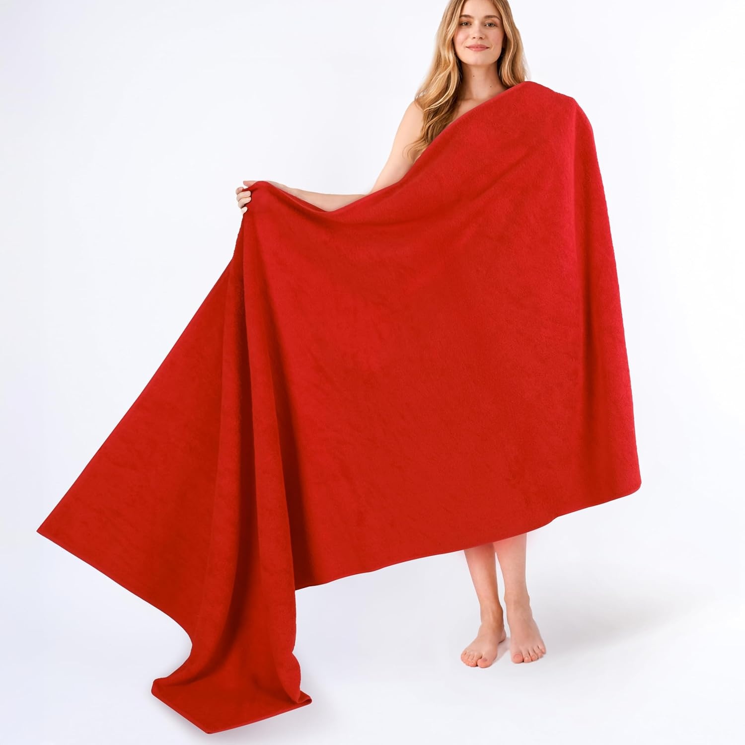 image:imageAmerican Soft Linen 100 Cotton Luxury Turkish Towels 4 PC Hand Towel Set Soft Absorbent Quick Dry OEKO Tex Standard 100 Certificated Durable Machine Washable Breathable Premium Hotel QualityRed