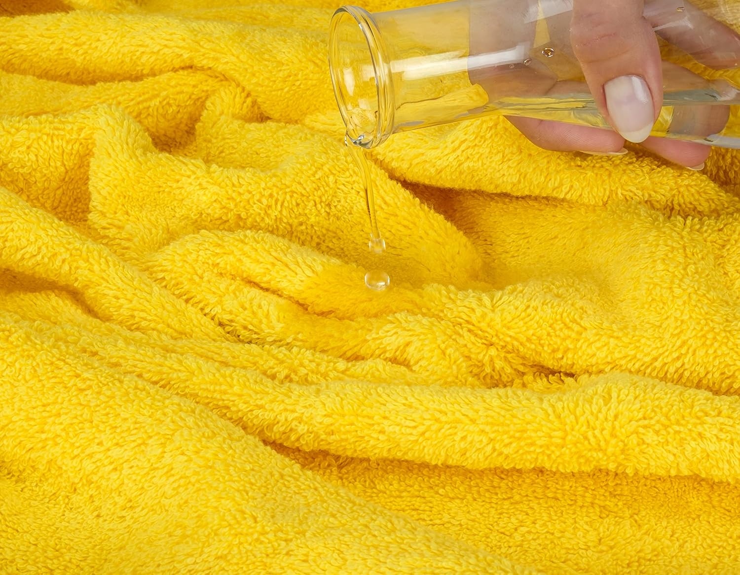 image:imageAmerican Soft Linen 100 Cotton Luxury Turkish Towels 4 PC Hand Towel Set Soft Absorbent Quick Dry OEKO Tex Standard 100 Certificated Durable Machine Washable Breathable Premium Hotel QualityLemon Yellow