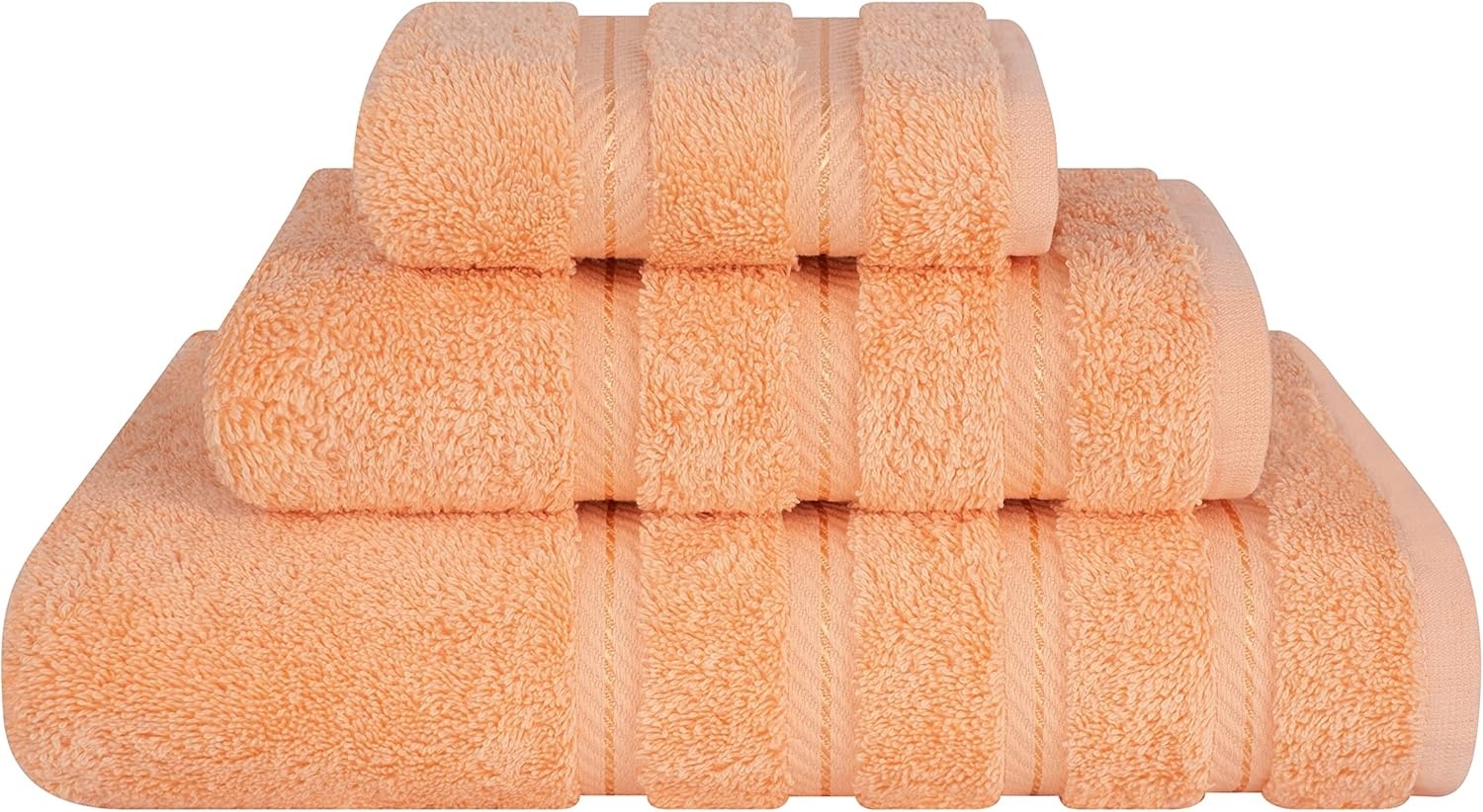 image:imageAmerican Soft Linen 100 Cotton Luxury Turkish Towels 4 PC Hand Towel Set Soft Absorbent Quick Dry OEKO Tex Standard 100 Certificated Durable Machine Washable Breathable Premium Hotel QualityMalibu Peach