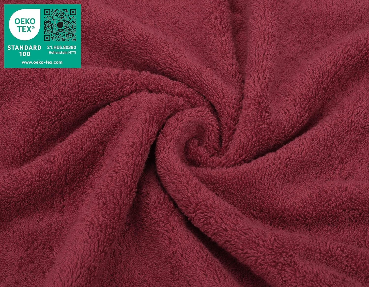 image:imageAmerican Soft Linen 100 Cotton Luxury Turkish Towels 4 PC Hand Towel Set Soft Absorbent Quick Dry OEKO Tex Standard 100 Certificated Durable Machine Washable Breathable Premium Hotel QualityBordeaux Red